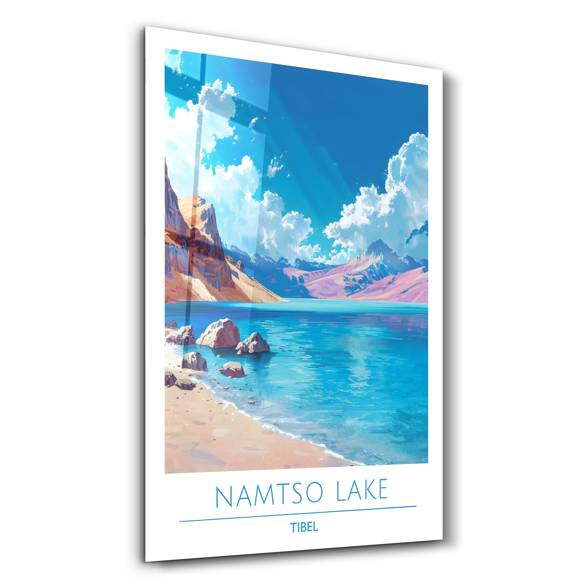 Namtso Lac Tibel-Affiches de voyage | Art mural en verre