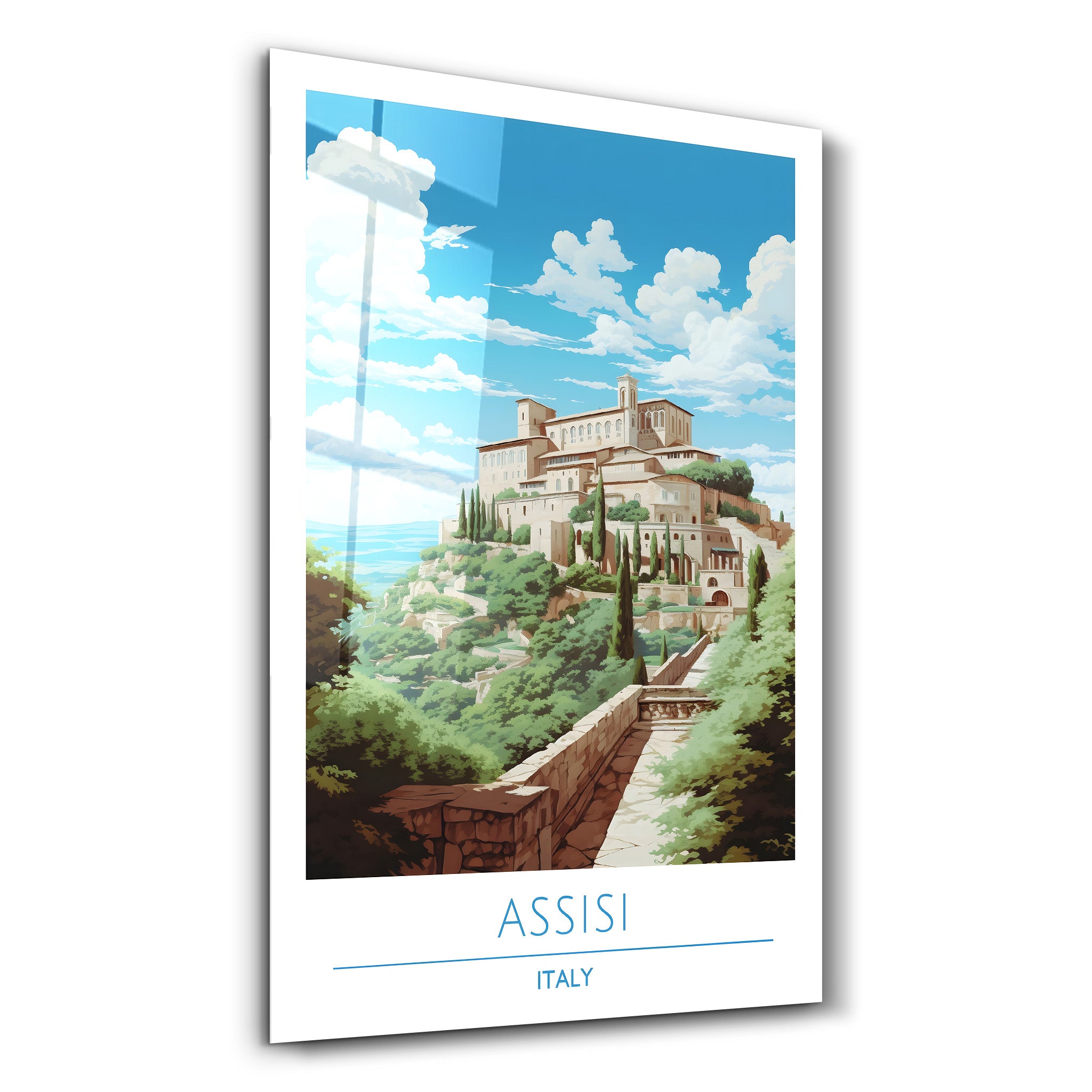 Assisi Italy-Travel Posters | Glass Wall Art