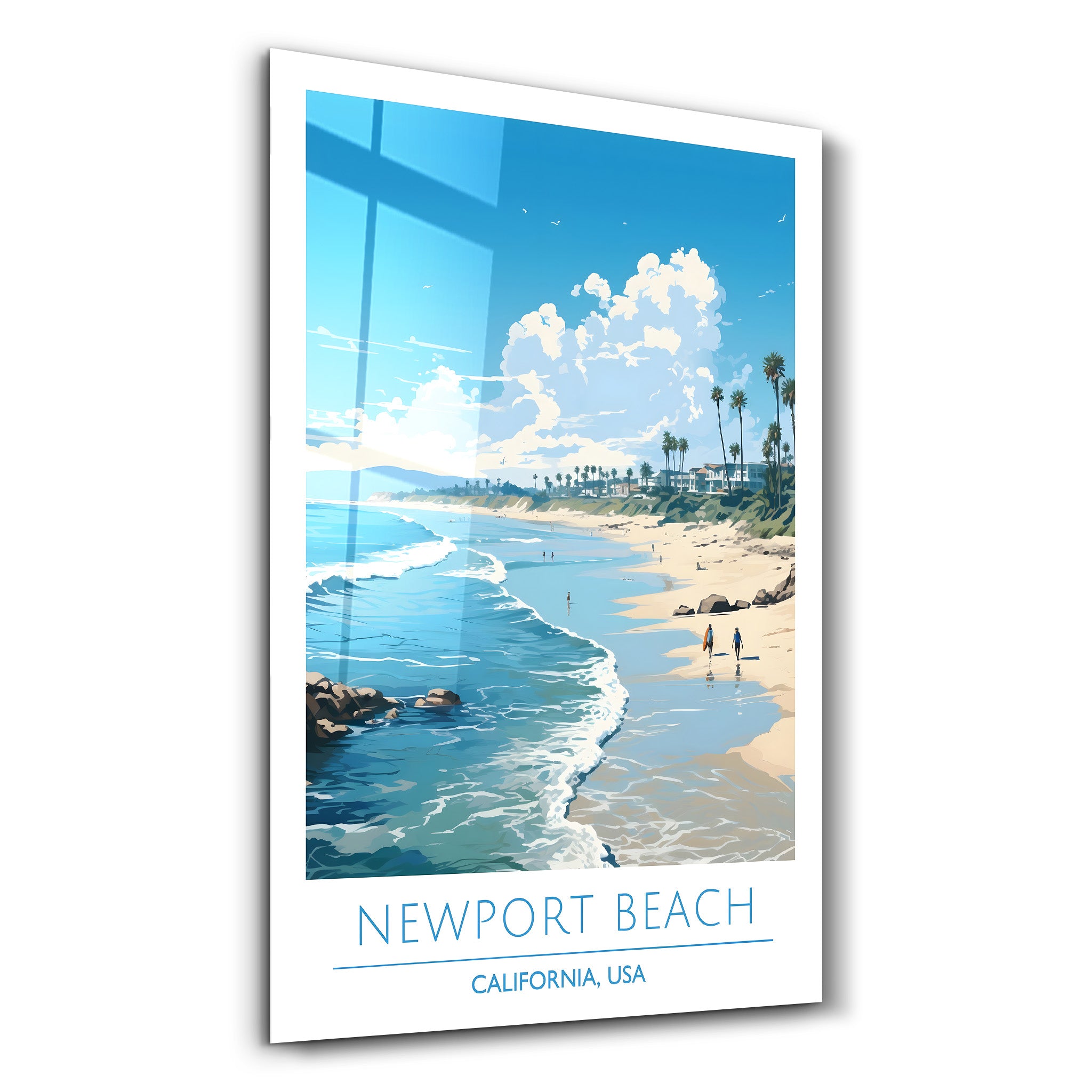 Newport Beach Californie-Affiches de voyage | Art mural en verre