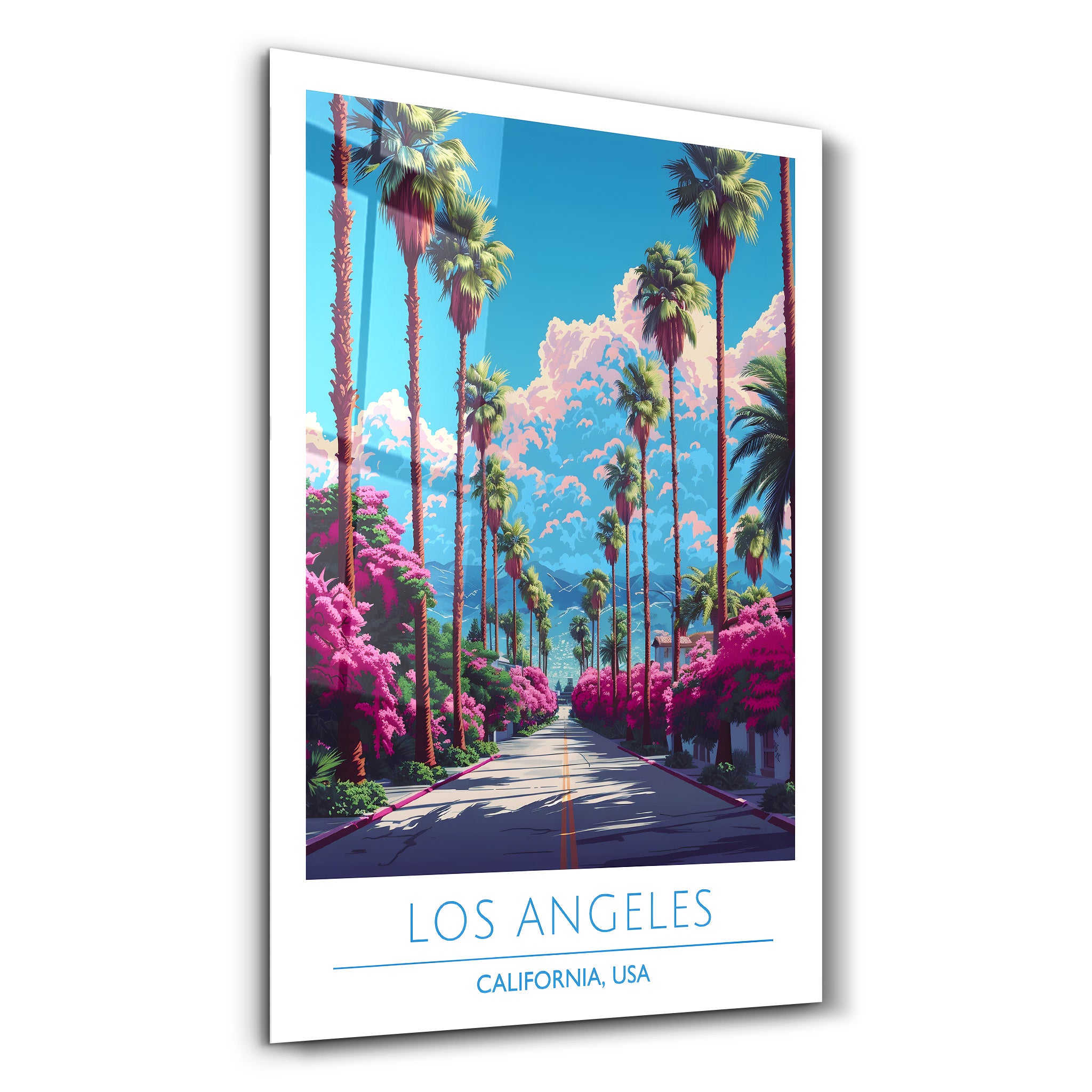 Los Angeles-California USA-Travel Posters | Glass Wall Art