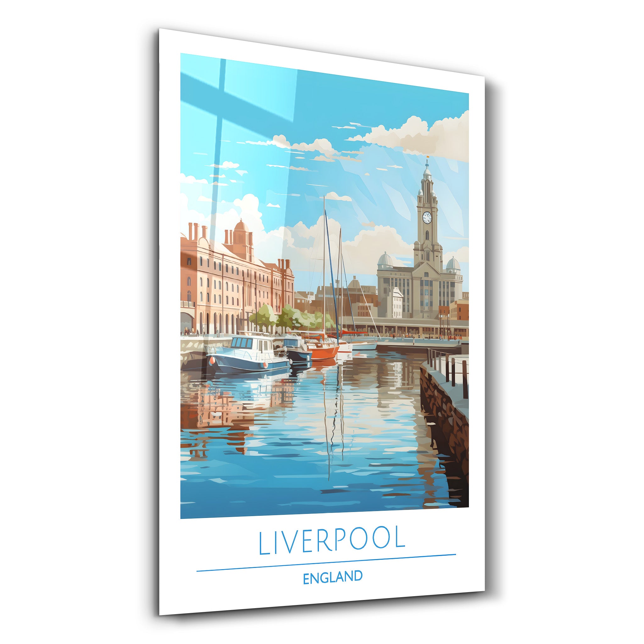 Liverpool England-Reiseposter | <tc>Glasbild</tc>