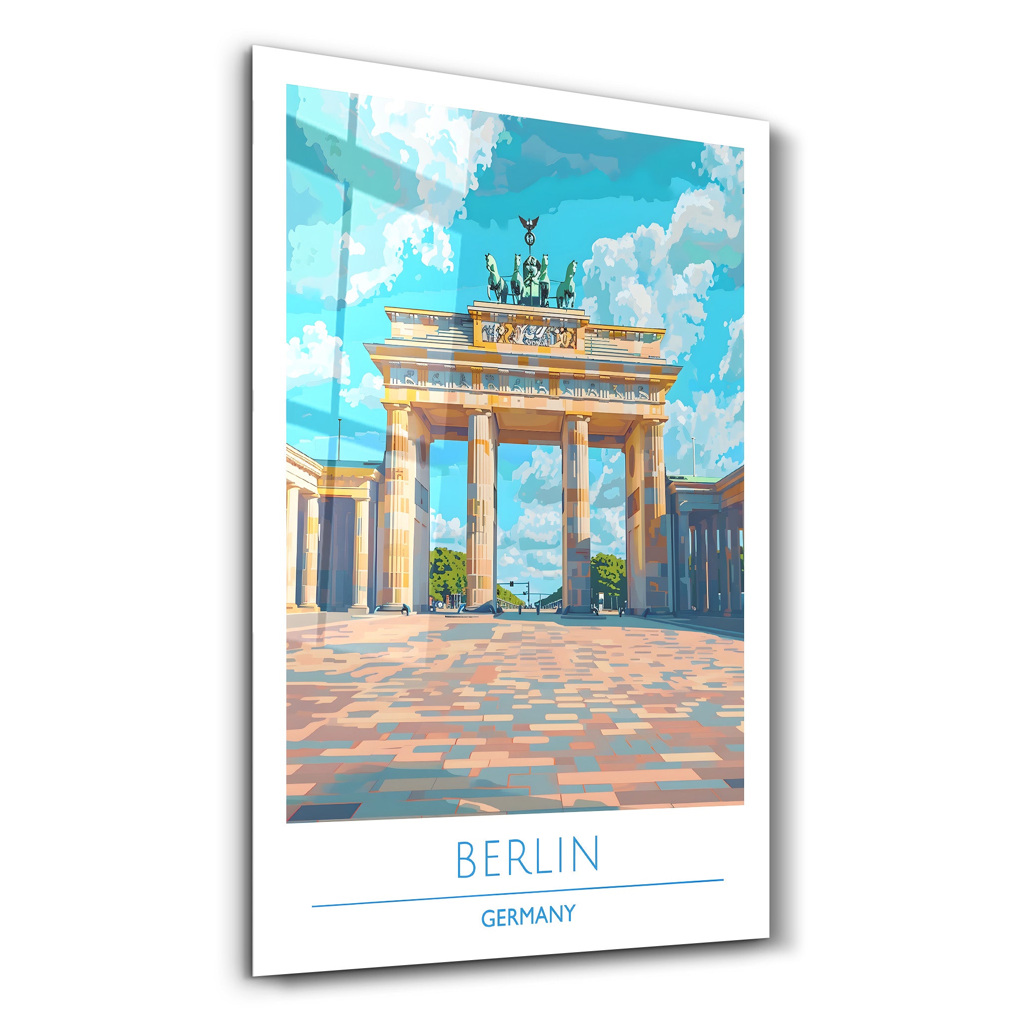 Berlin Deutschland-Reiseposter | <tc>Glasbild</tc>