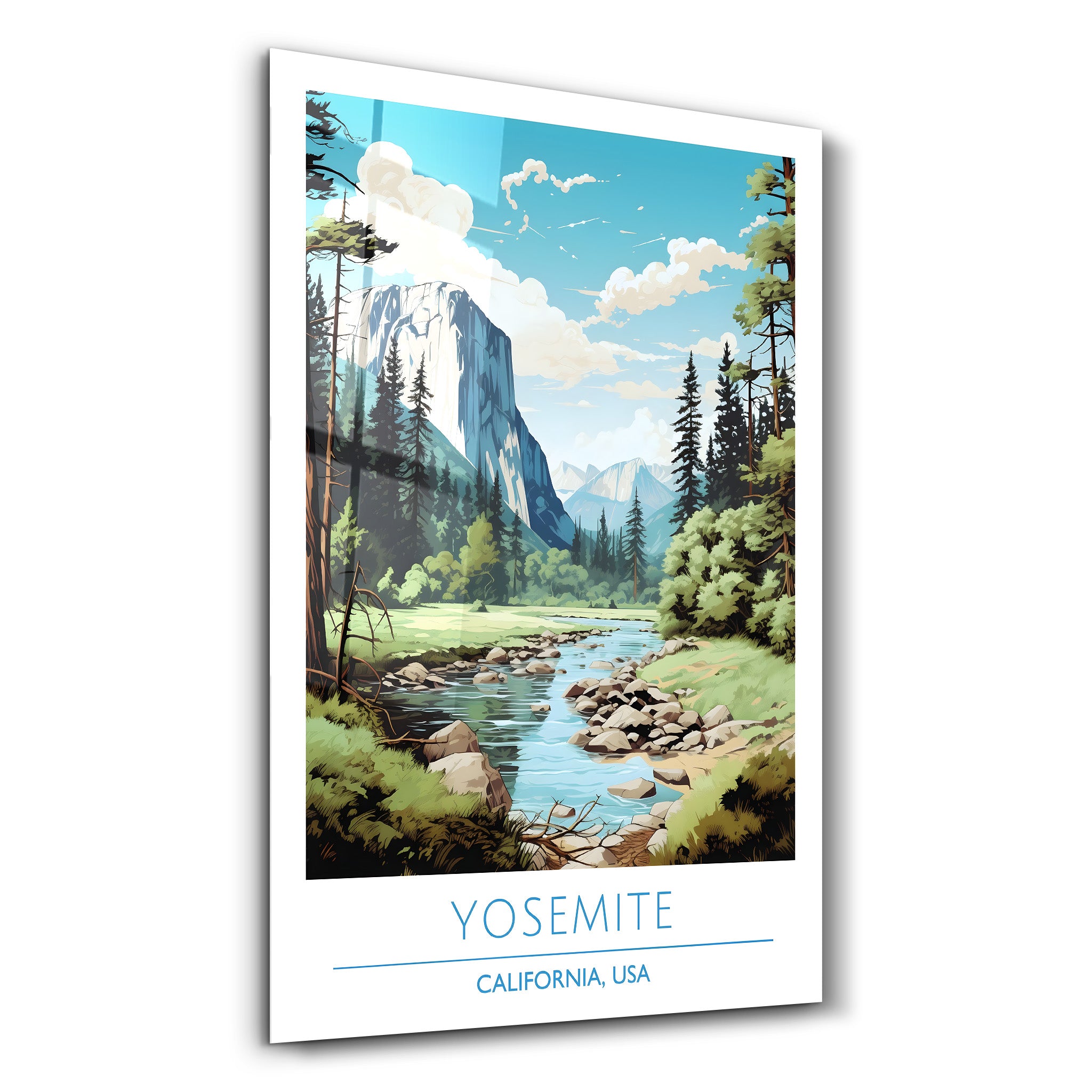 Yosemite-Californie USA-Affiches de voyage | Art mural en verre