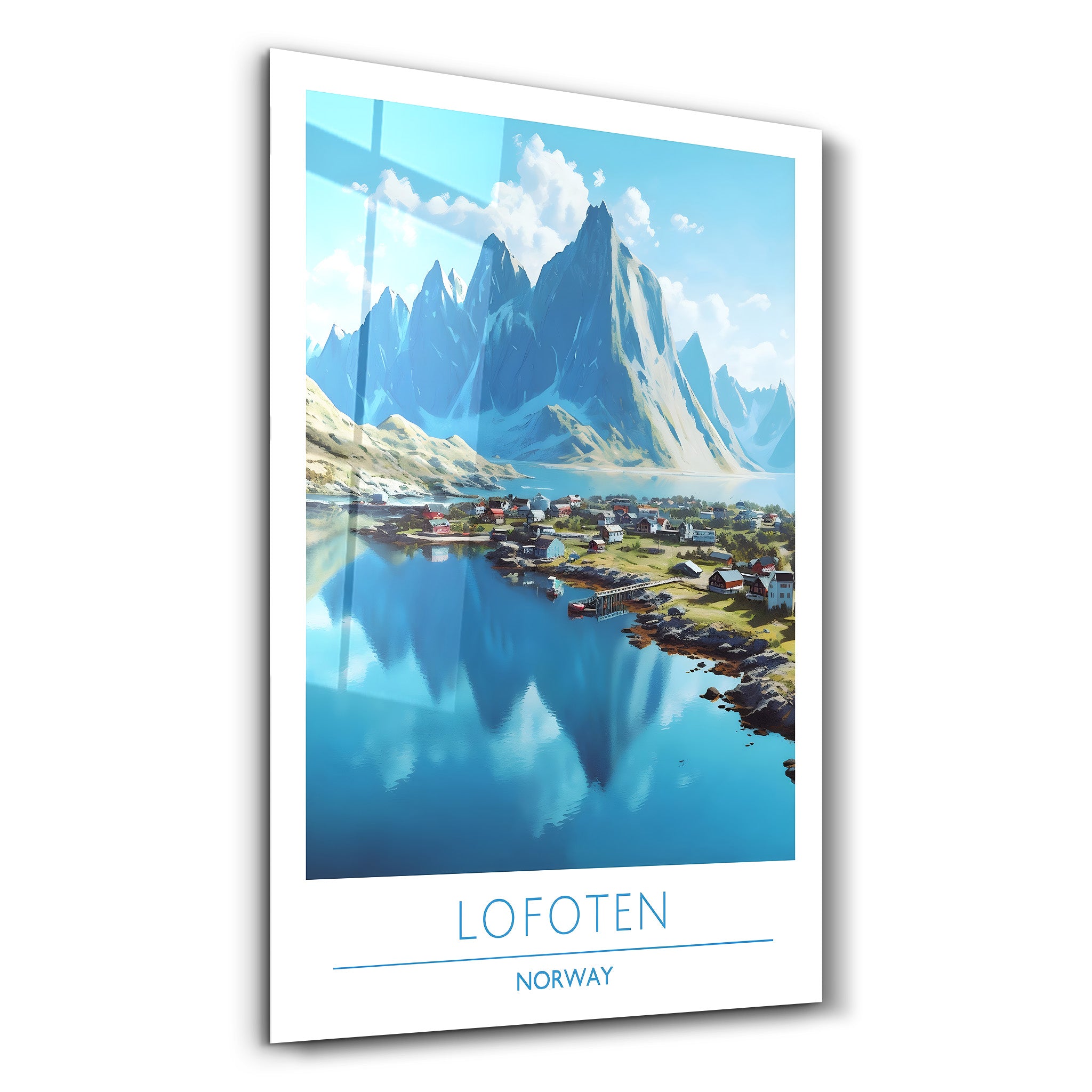 Lofoten Norvège-Affiches de voyage | Art mural en verre