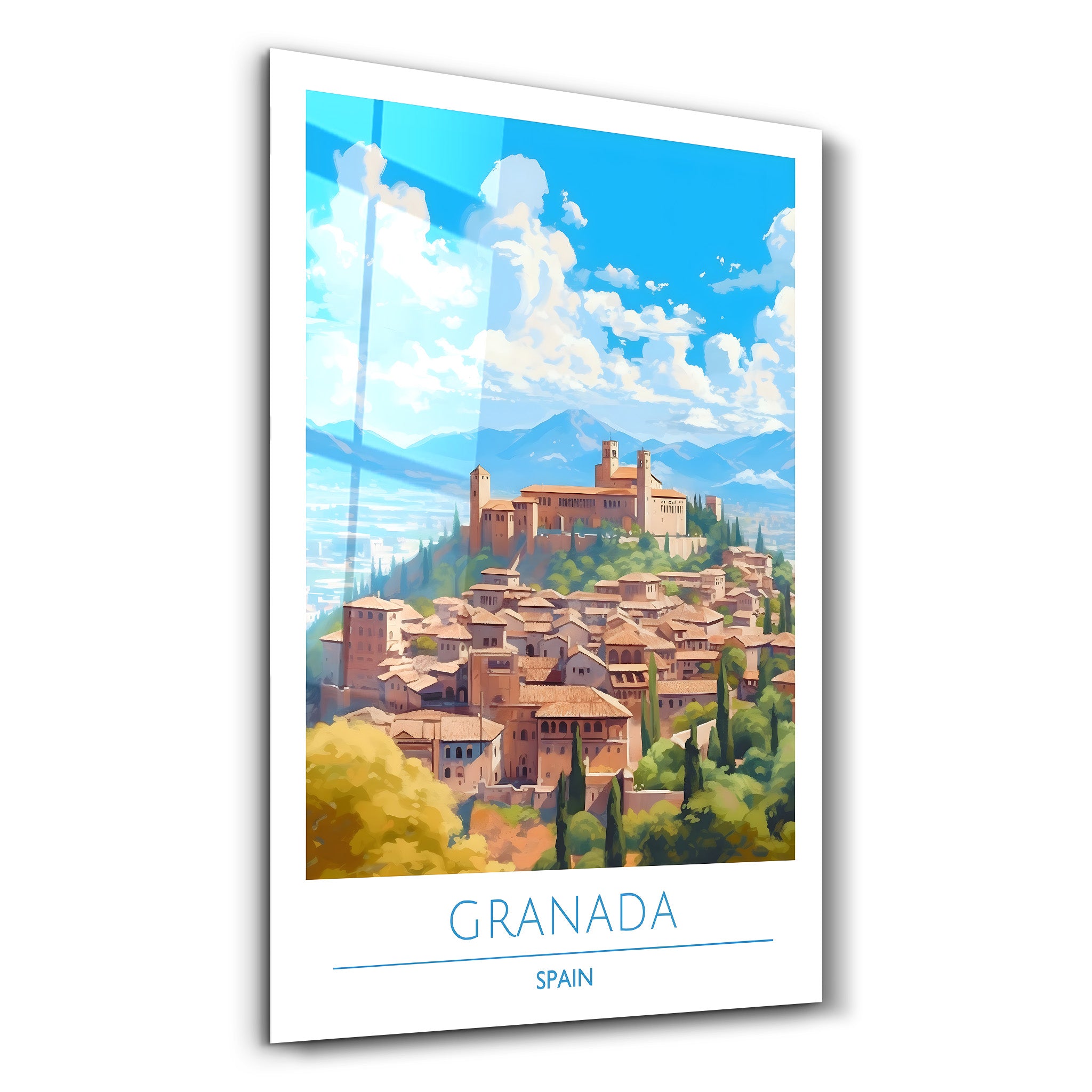 Granada Spanien-Reiseposter | <tc>Glasbild</tc>