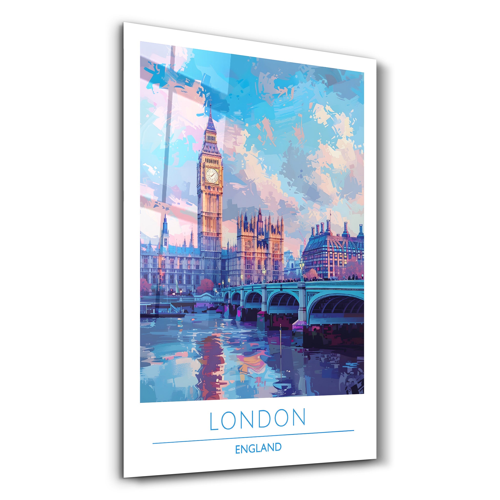 London England-Reiseposter | <tc>Glasbild</tc>