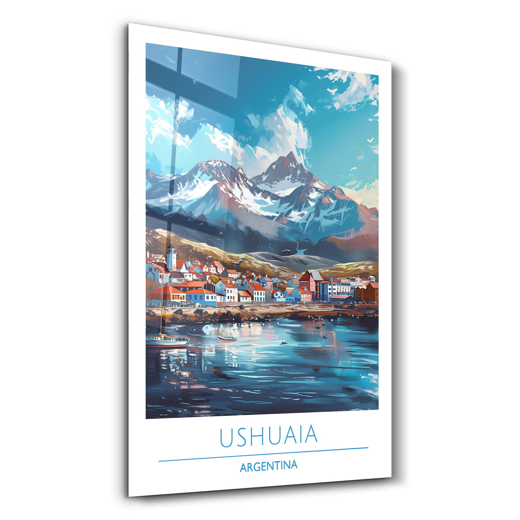 Ushuaia Argentinien-Reiseposter | <tc>Glasbild</tc>