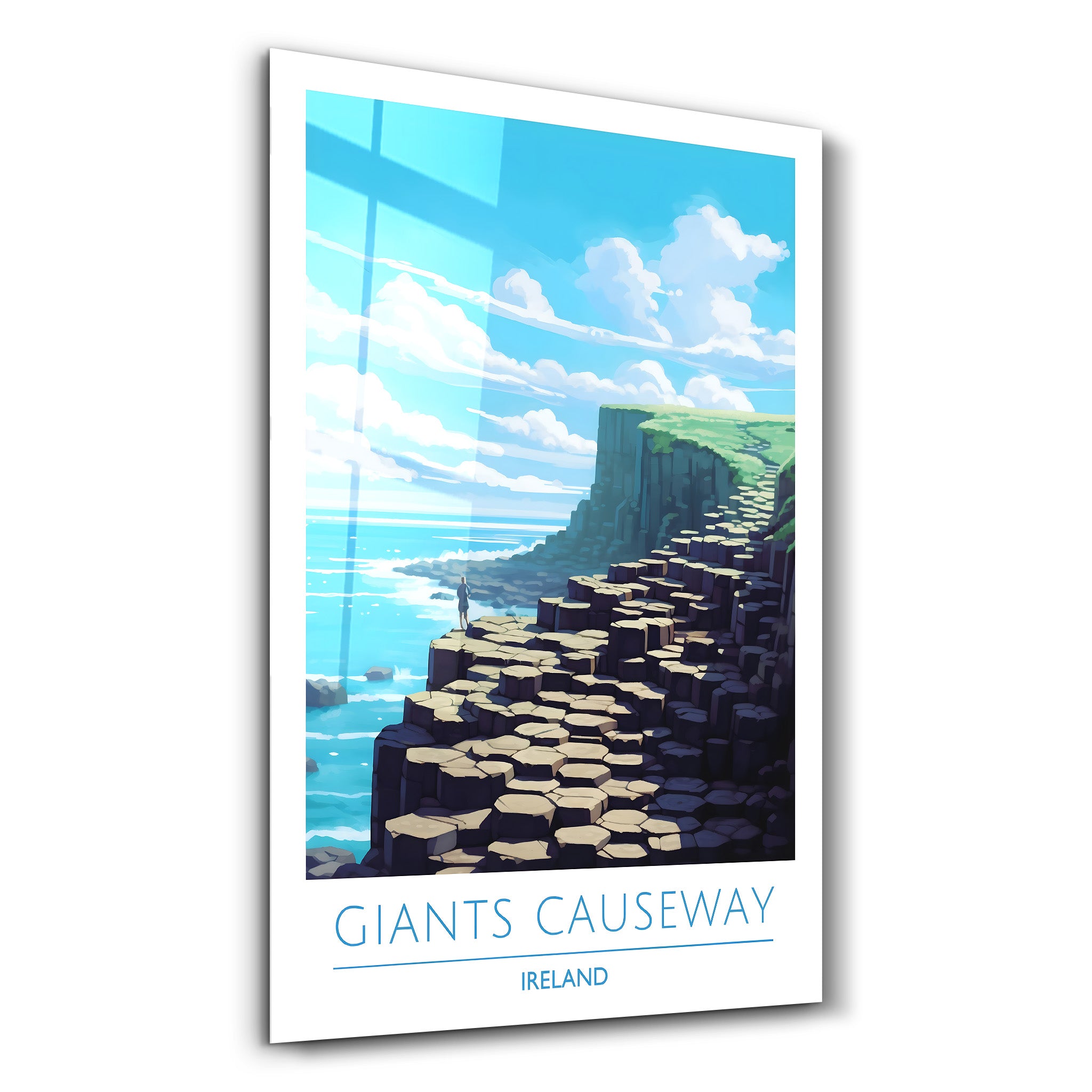 Giants Causeway Irland-Reiseposter | <tc>Glasbild</tc>