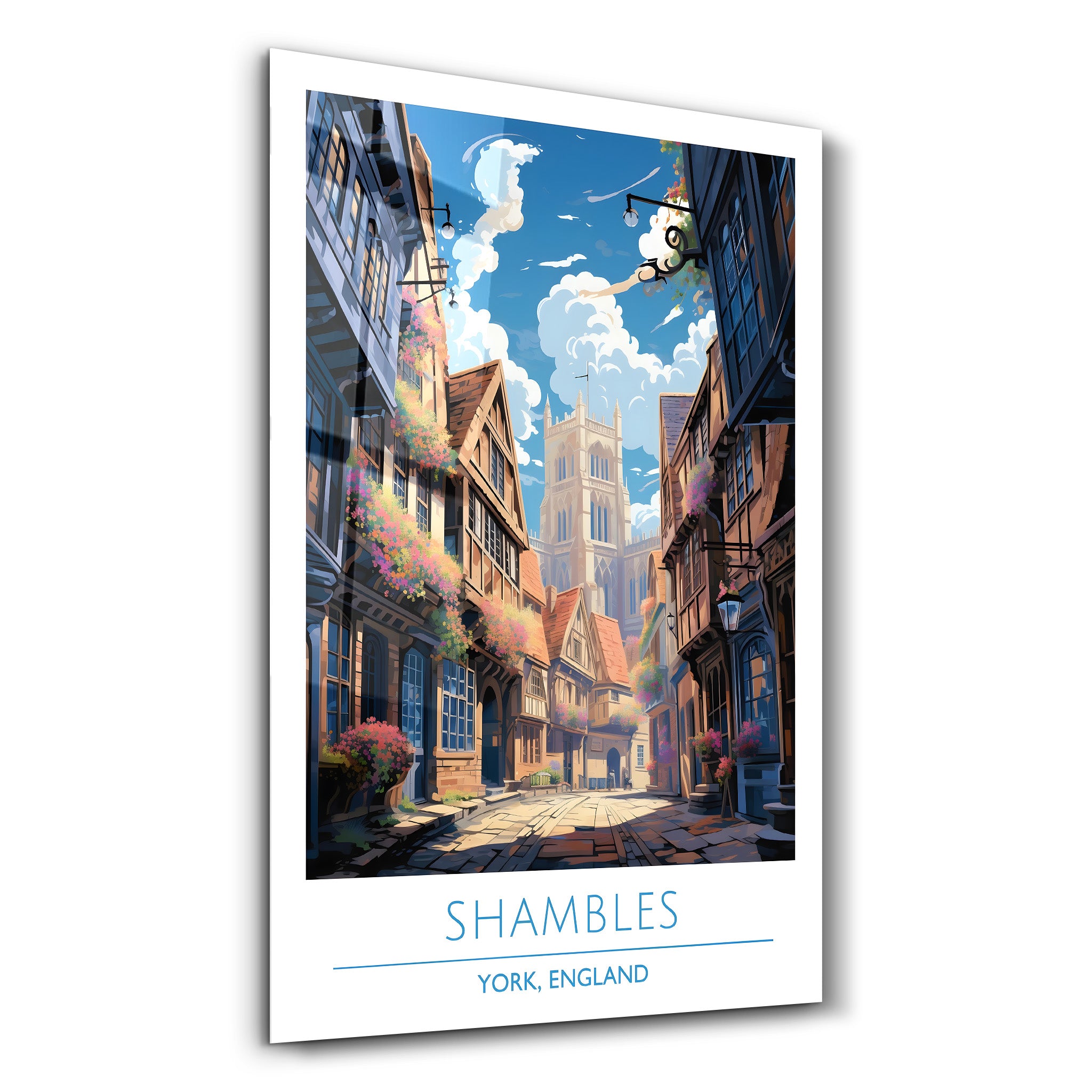 Shambles-York Angleterre-Affiches de voyage | Art mural en verre