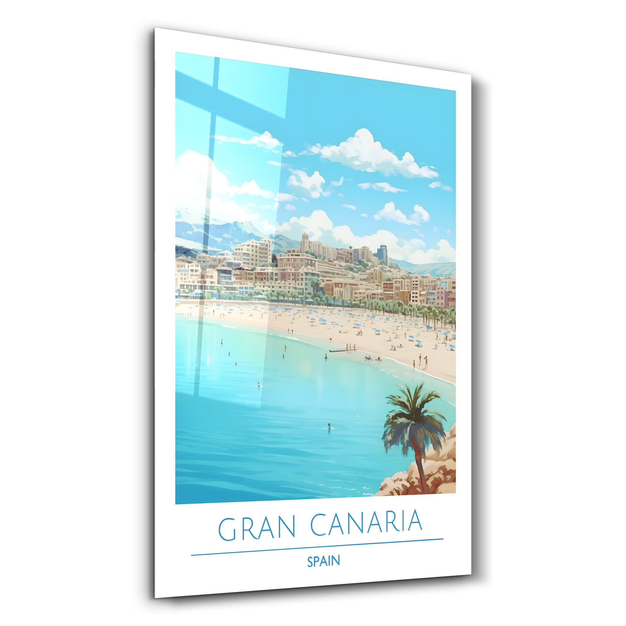 Gran Canaria Spanien-Reiseposter | <tc>Glasbild</tc>