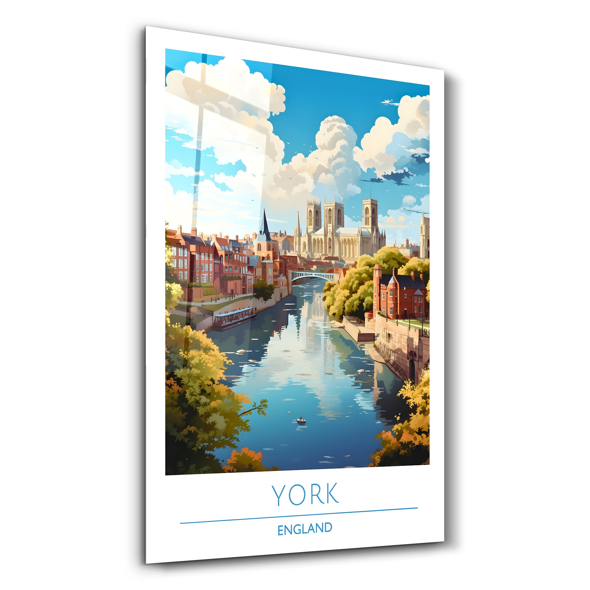 York Angleterre-Affiches de voyage | Art mural en verre