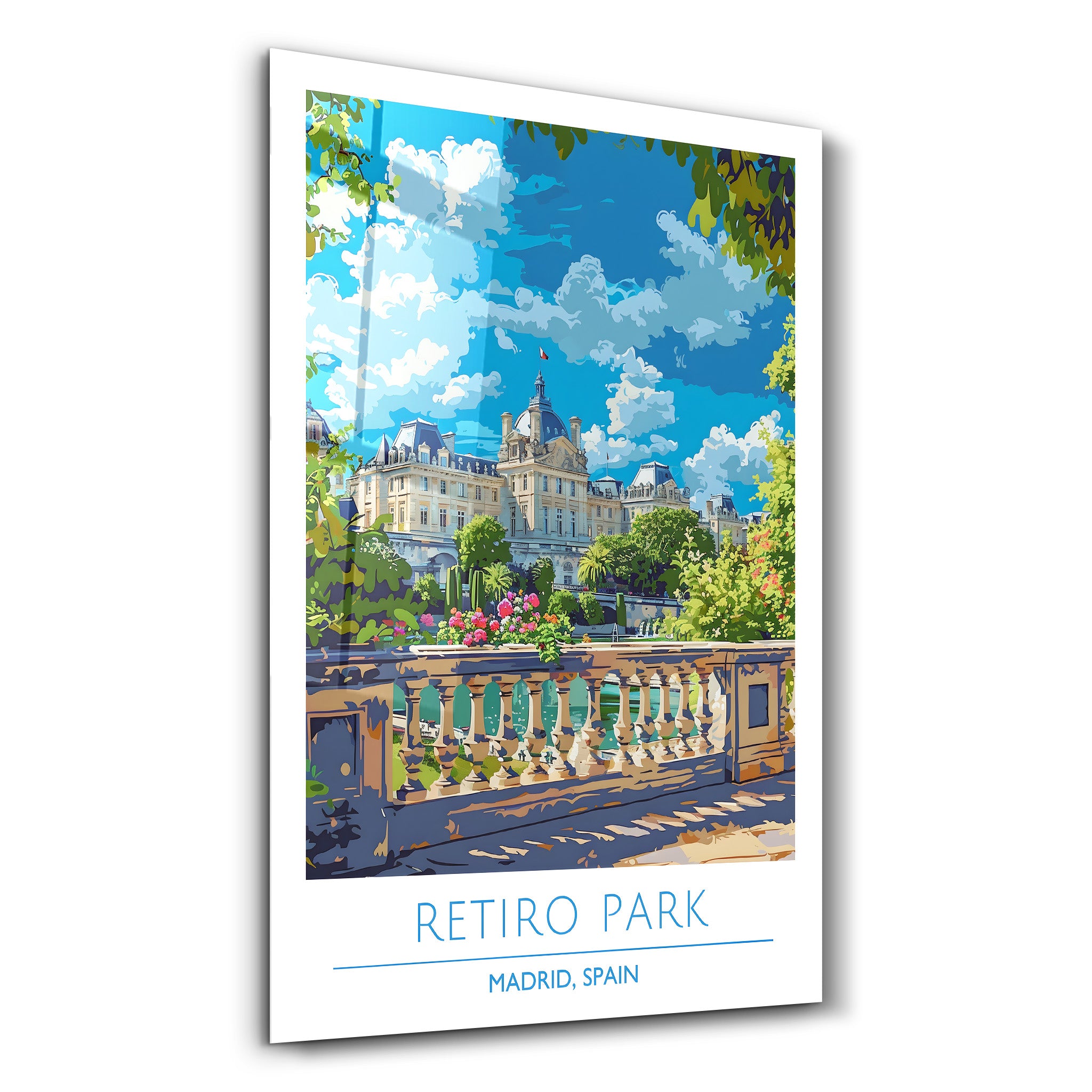 Retiro Park-Madrid Spain-Travel Posters | Glass Wall Art