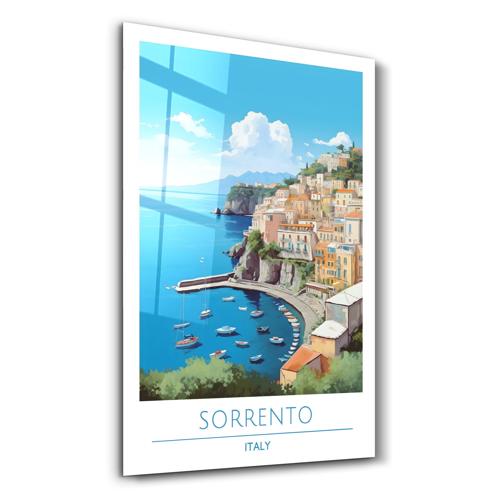 Sorrento Italien-Reiseposter | <tc>Glasbild</tc>