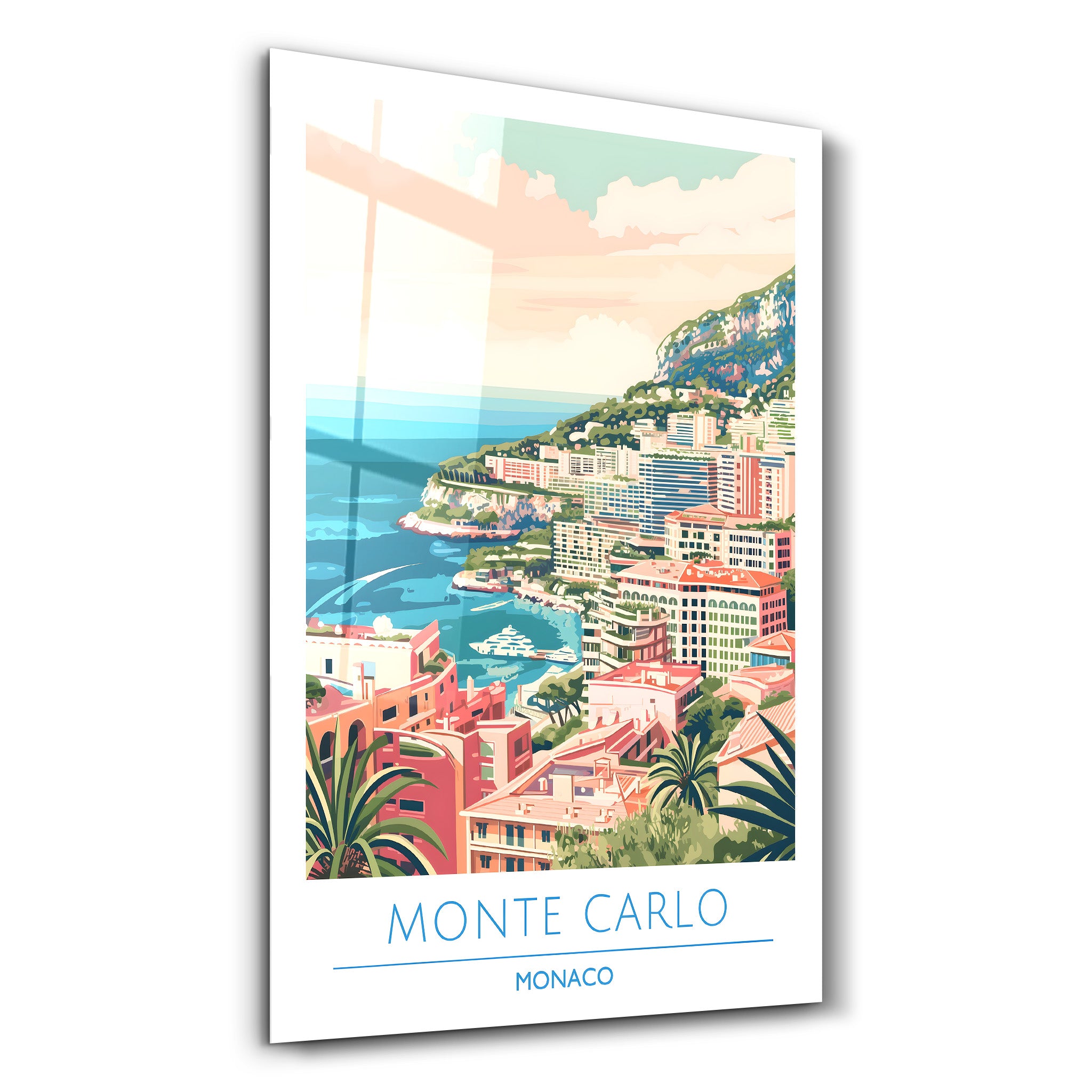 Monte Carlo Monaco-Affiches de voyage | Art mural en verre