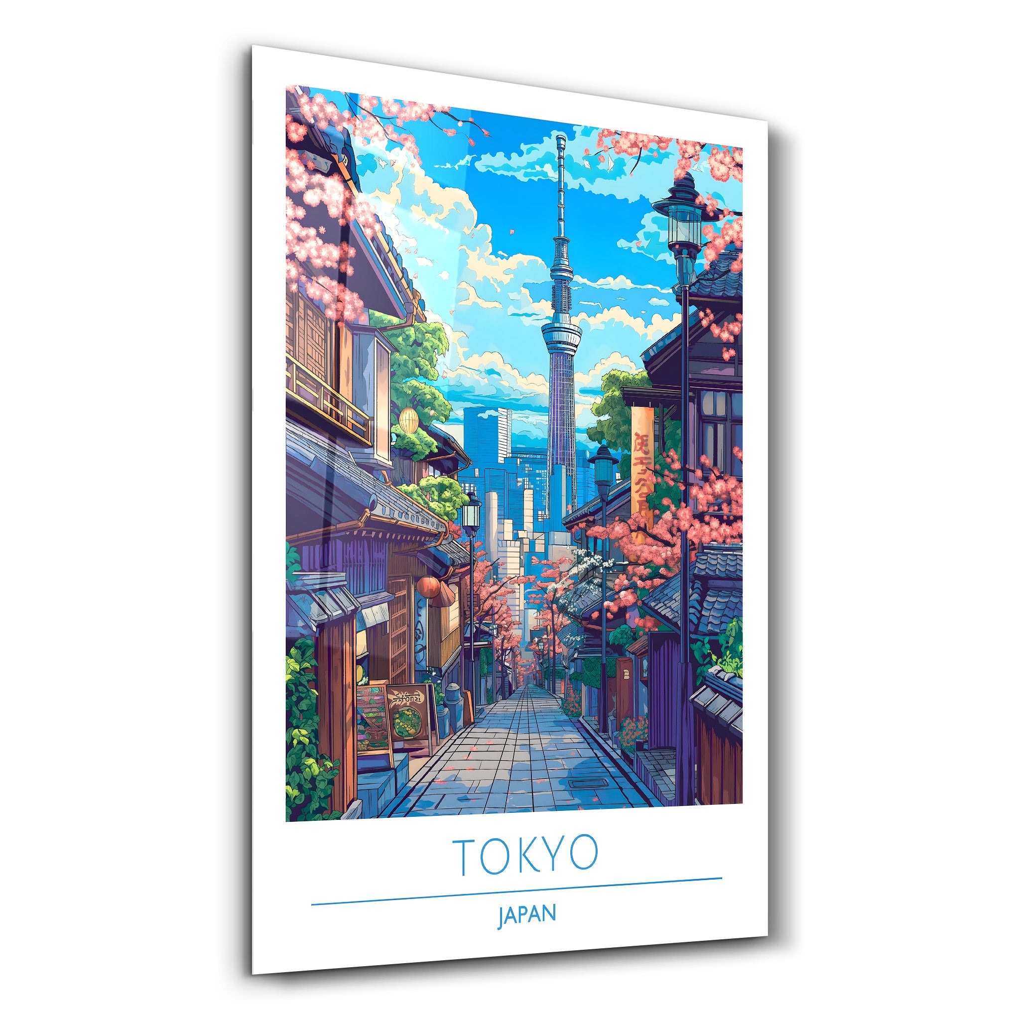 Tokio Japan-Reiseposter | <tc>Glasbild</tc>