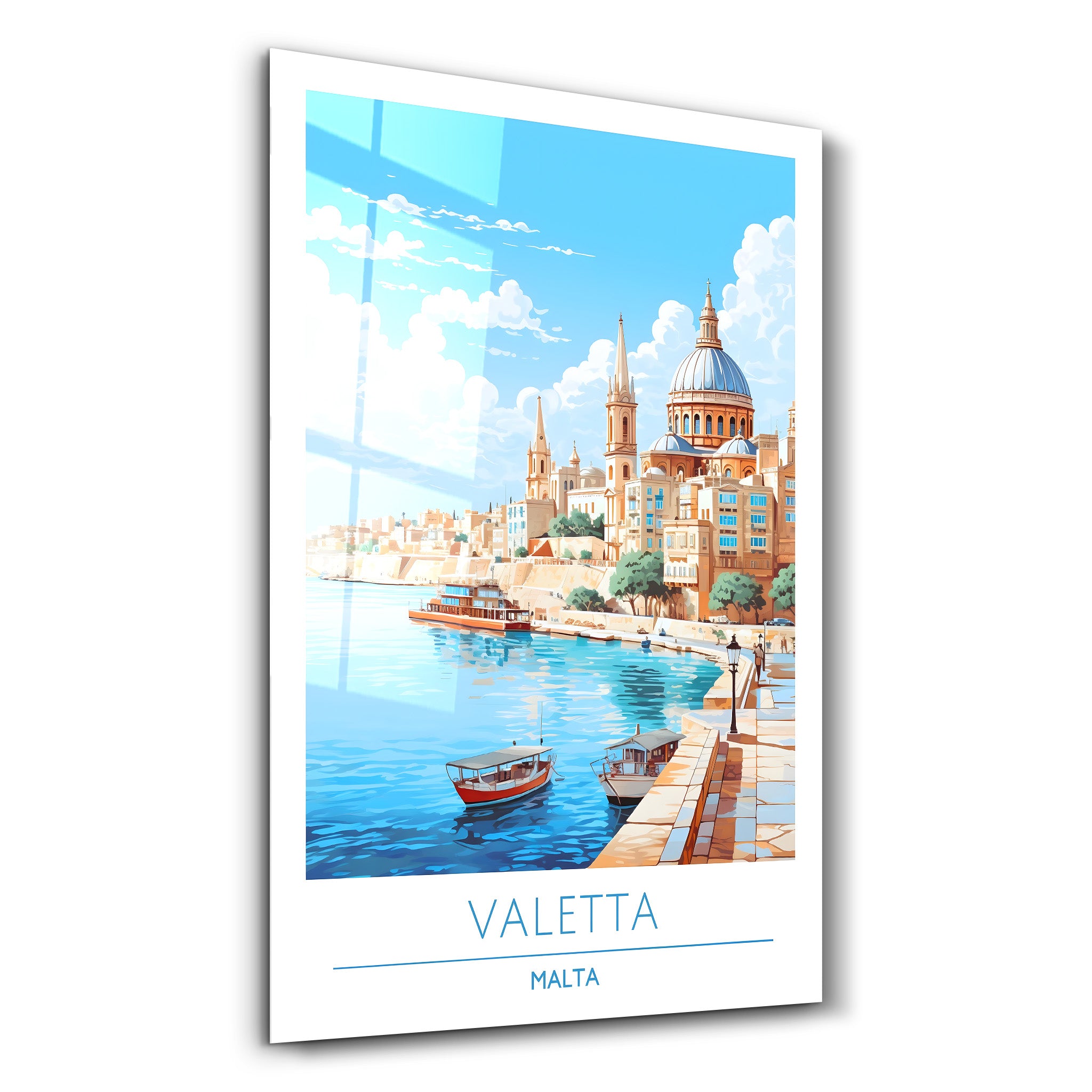 Valetta Malta-Travel Posters | Glass Wall Art