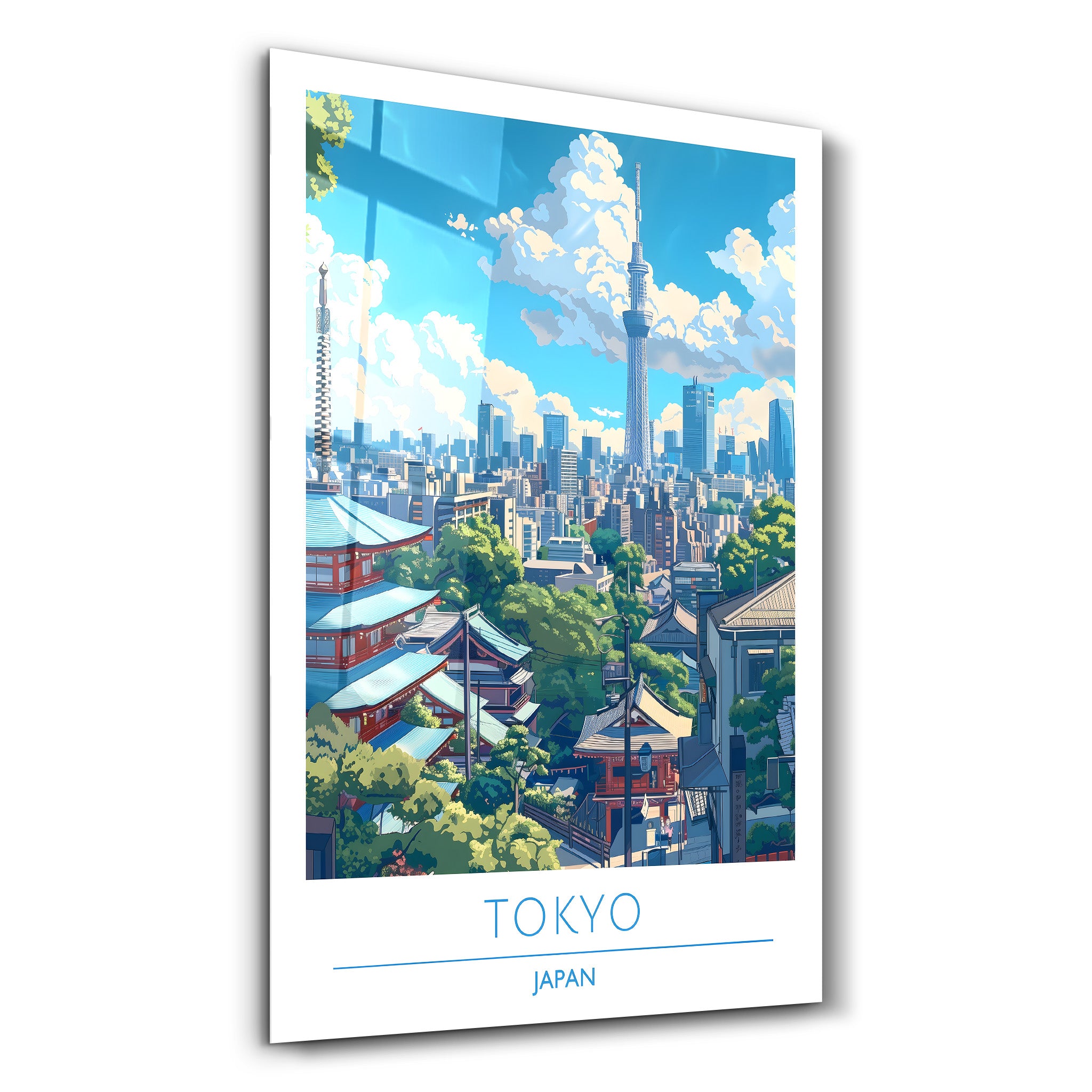 Tokio Japan-Reiseposter | <tc>Glasbild</tc>