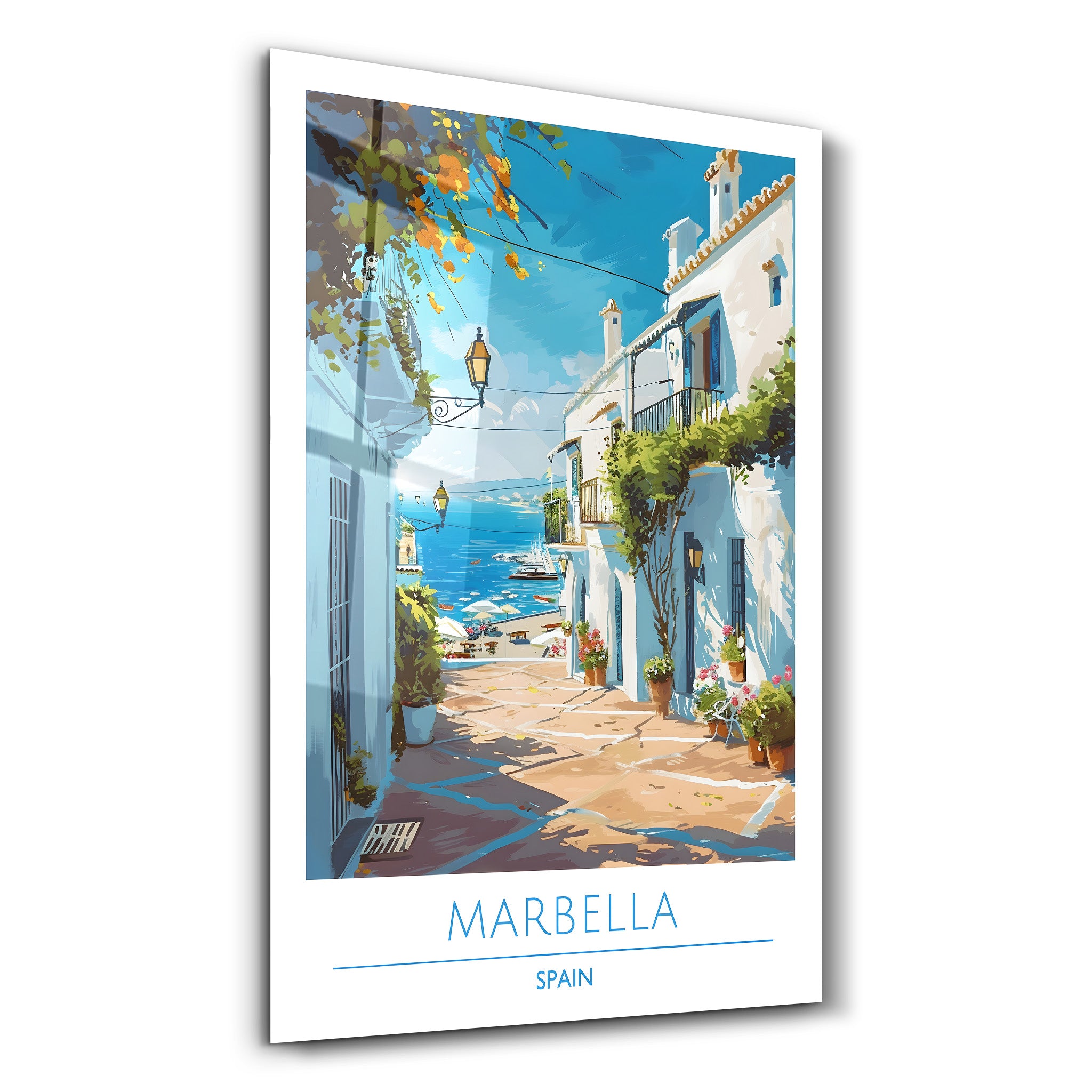 Marbella Spanien-Reiseposter | <tc>Glasbild</tc>