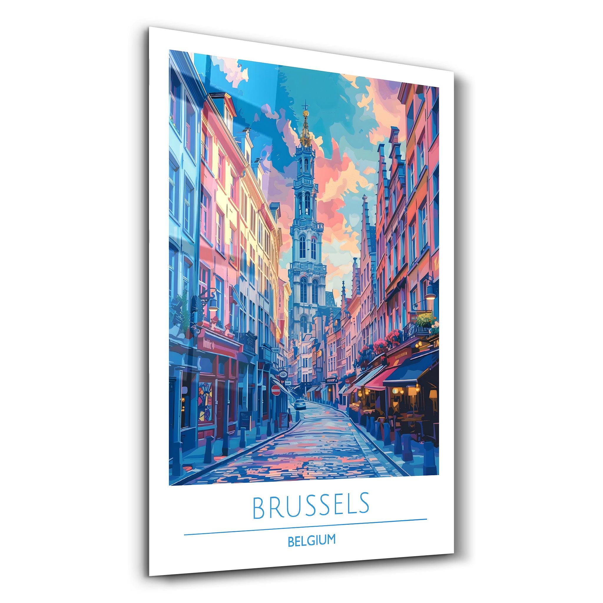 Brüssel Belgien-Reiseposter | <tc>Glasbild</tc>