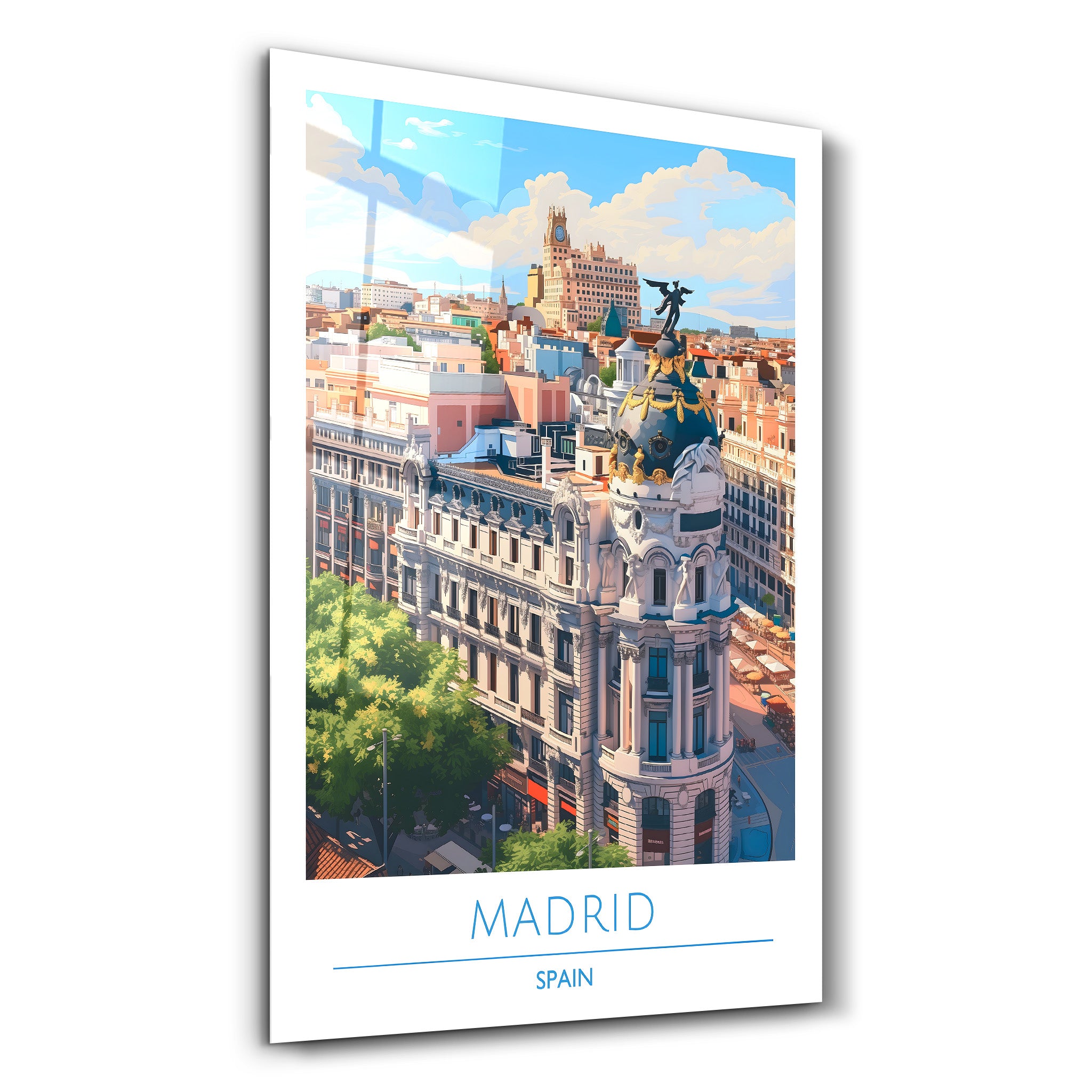 Madrid Spain-Travel Posters | Glass Wall Art