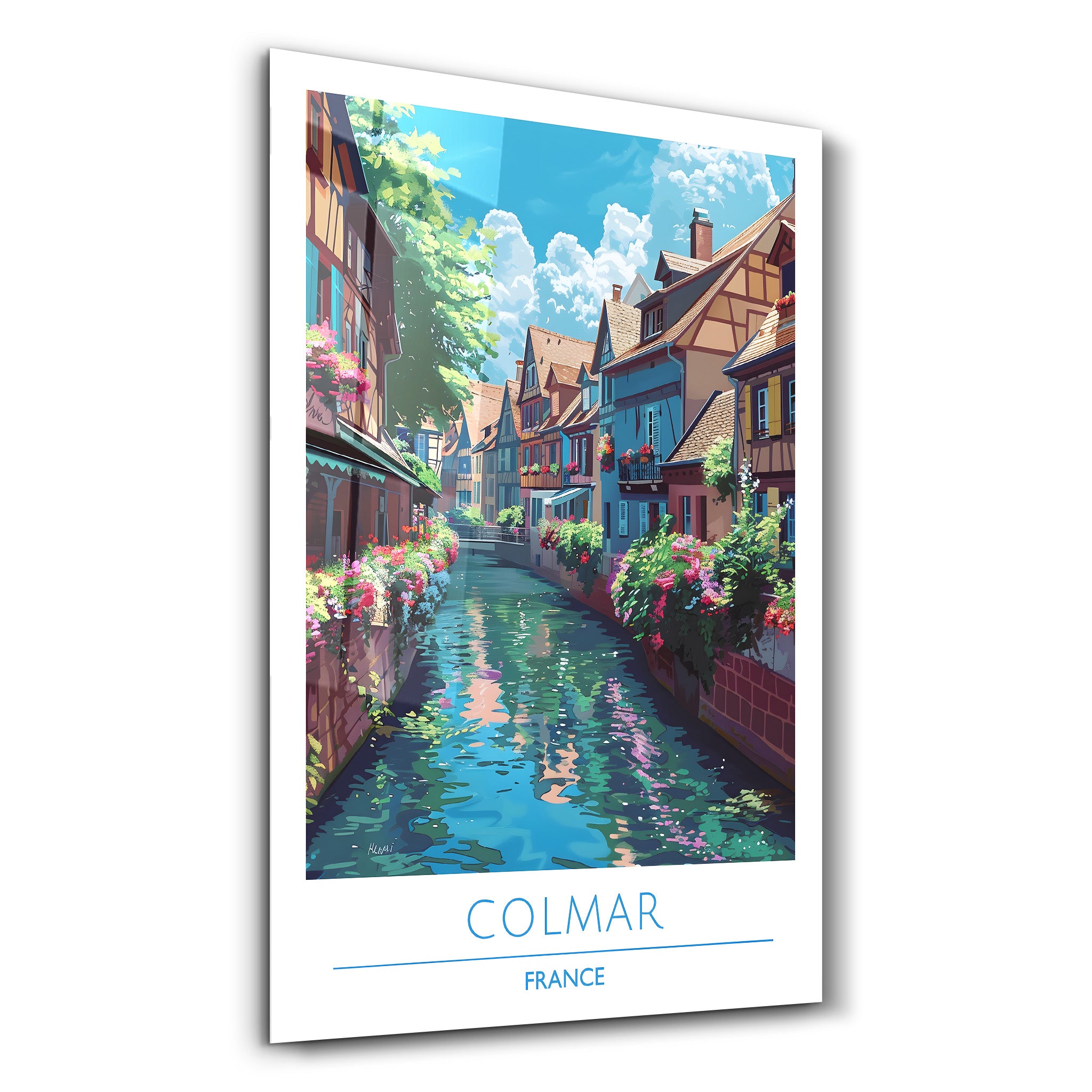 Colmar Frankreich-Reiseposter | <tc>Glasbild</tc>