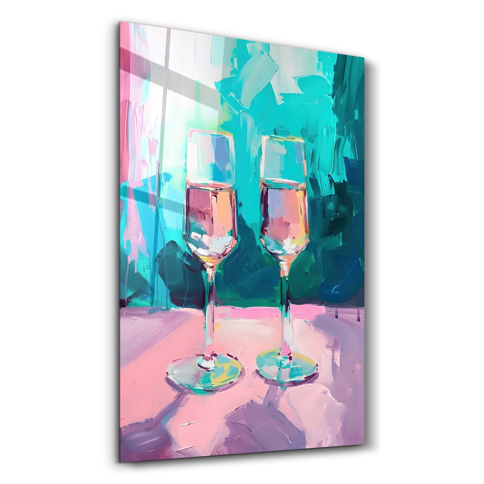 Lunettes blush roses - Art mural en verre