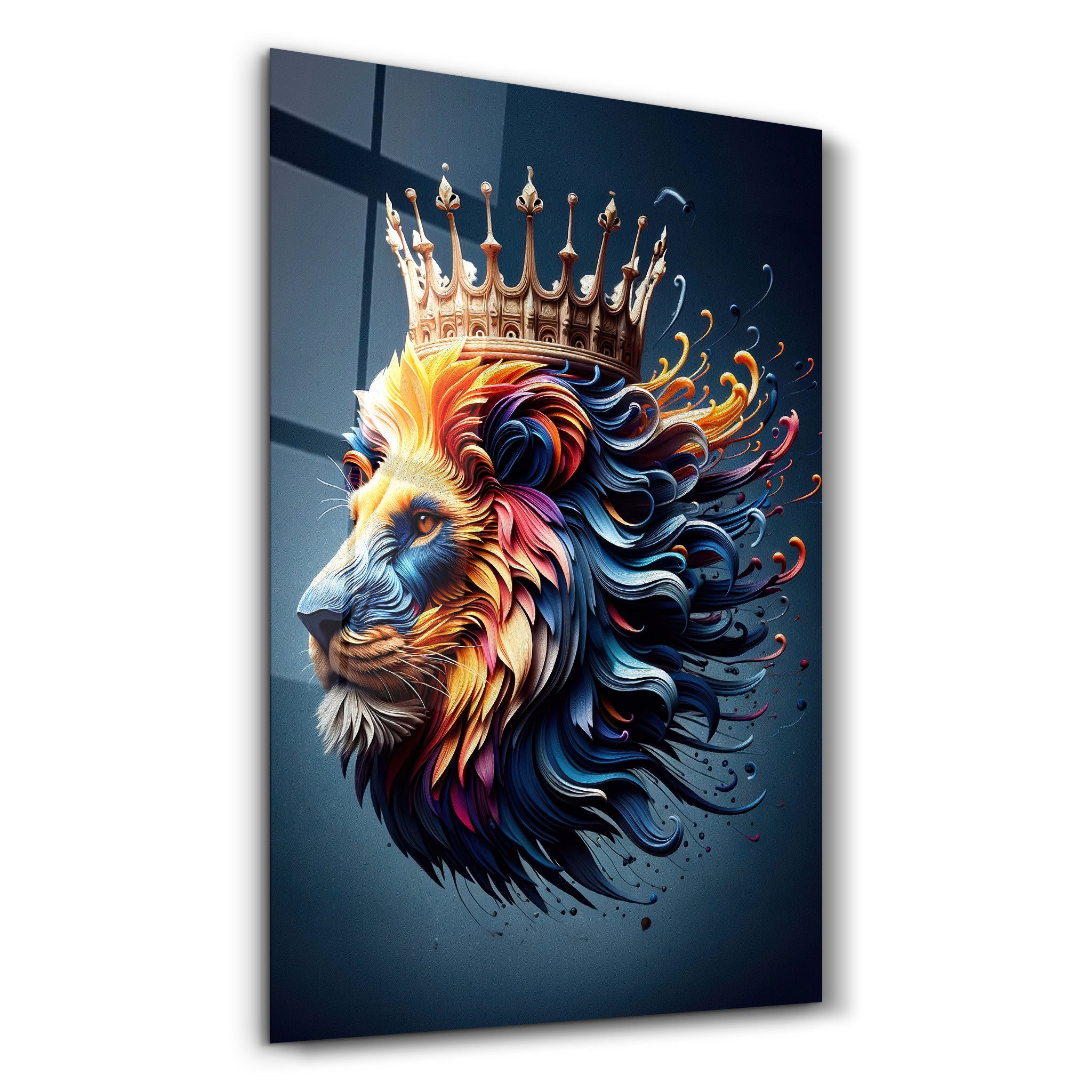 King Leo - Glass Wall Art