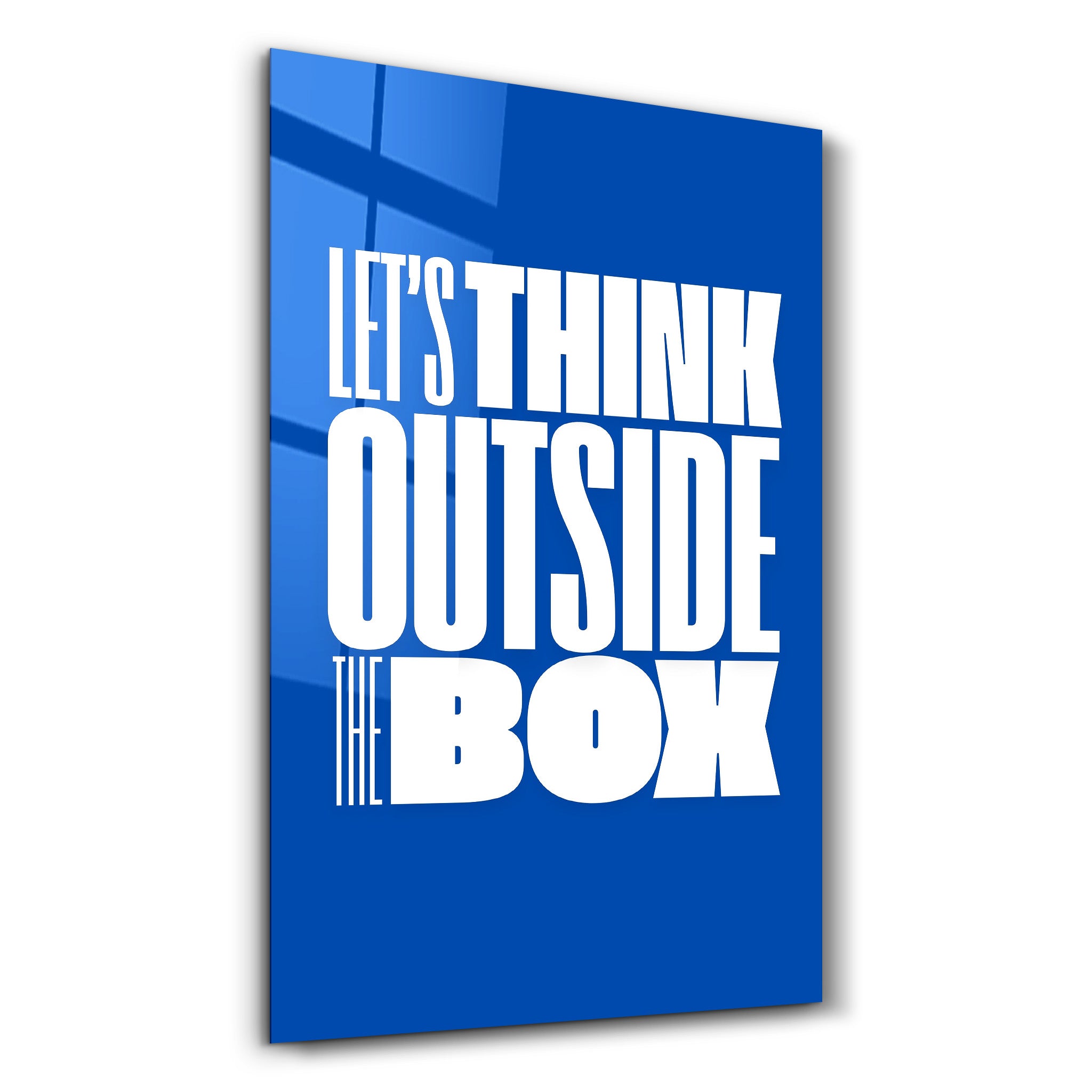 Think Outside the Box | Motivational Glass Wall Art