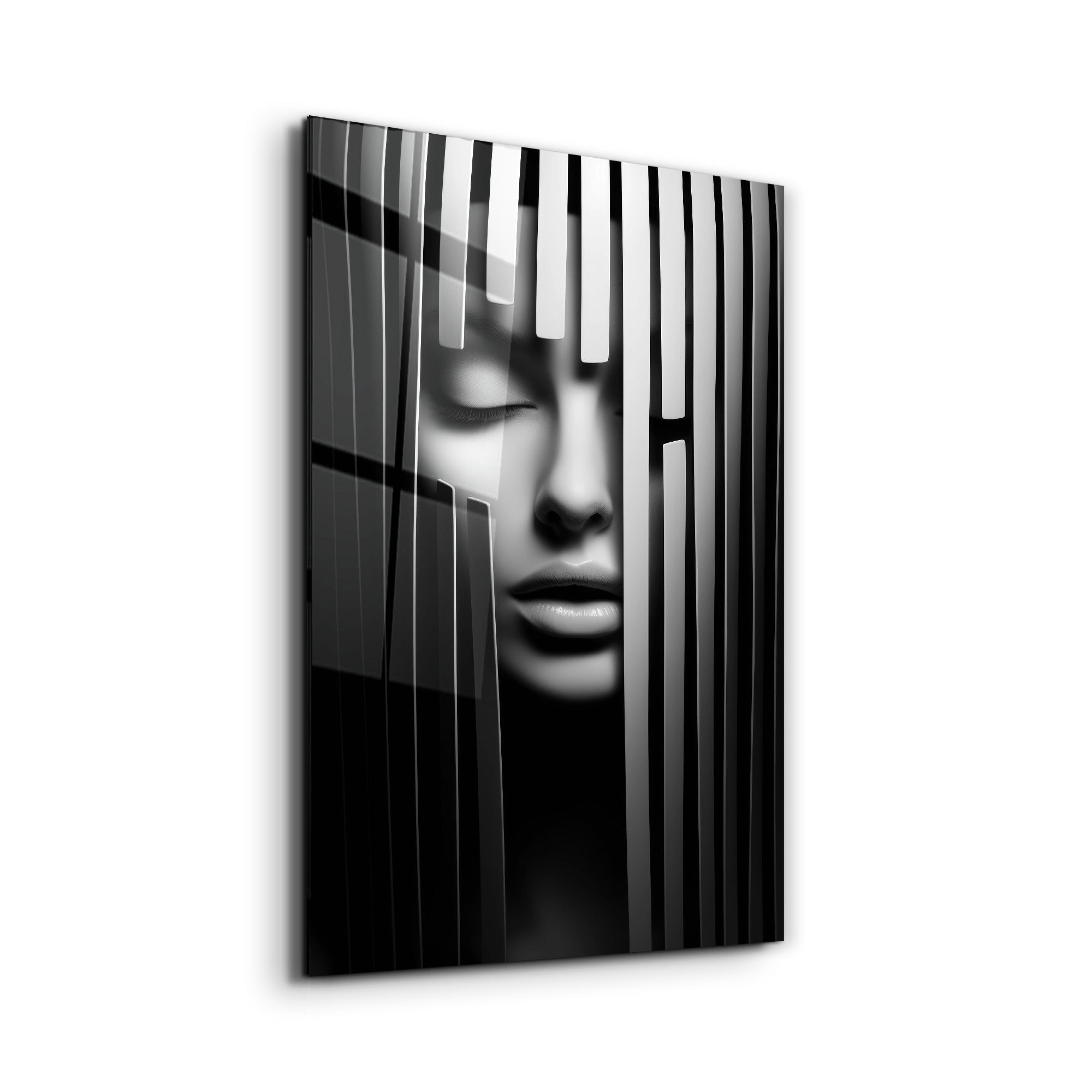 ・"Behind the Bars"・Designers Collection Glass Wall Art