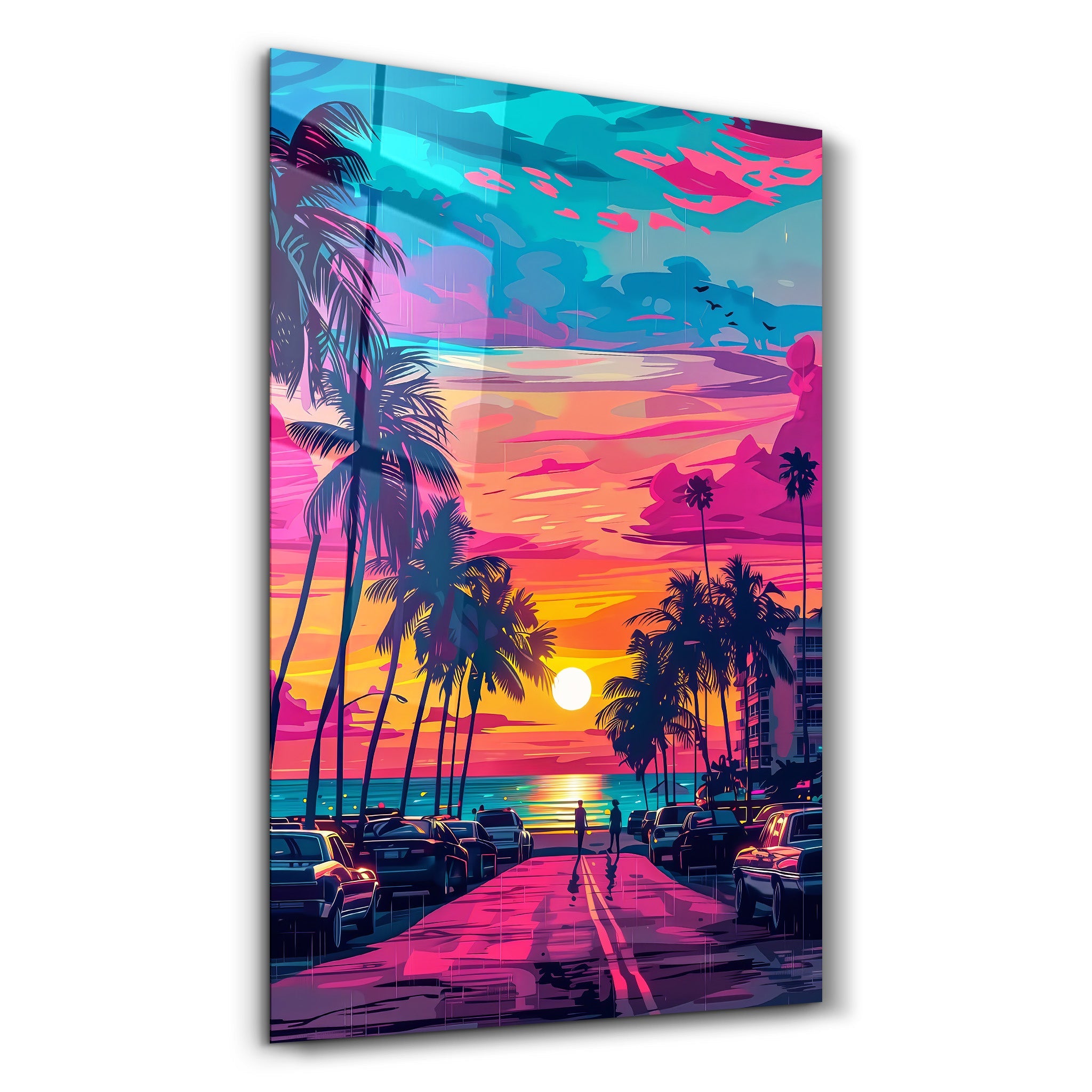 MiaMi Sonnenuntergang | Designer-Kollektion <tc>Glasbild</tc>