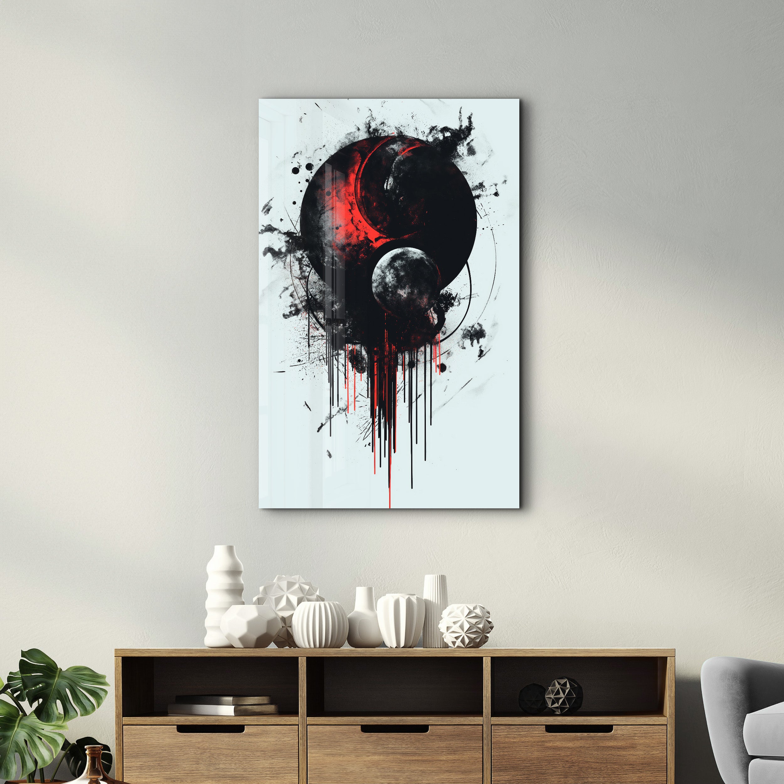 Bleeding Planets - Designers Collection Glass Wall Art