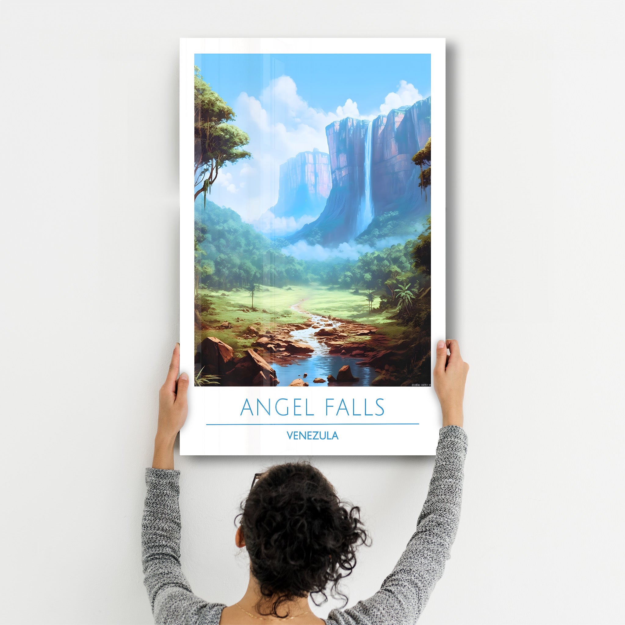 Angel Falls Venezula-Affiches de voyage | Art mural en verre