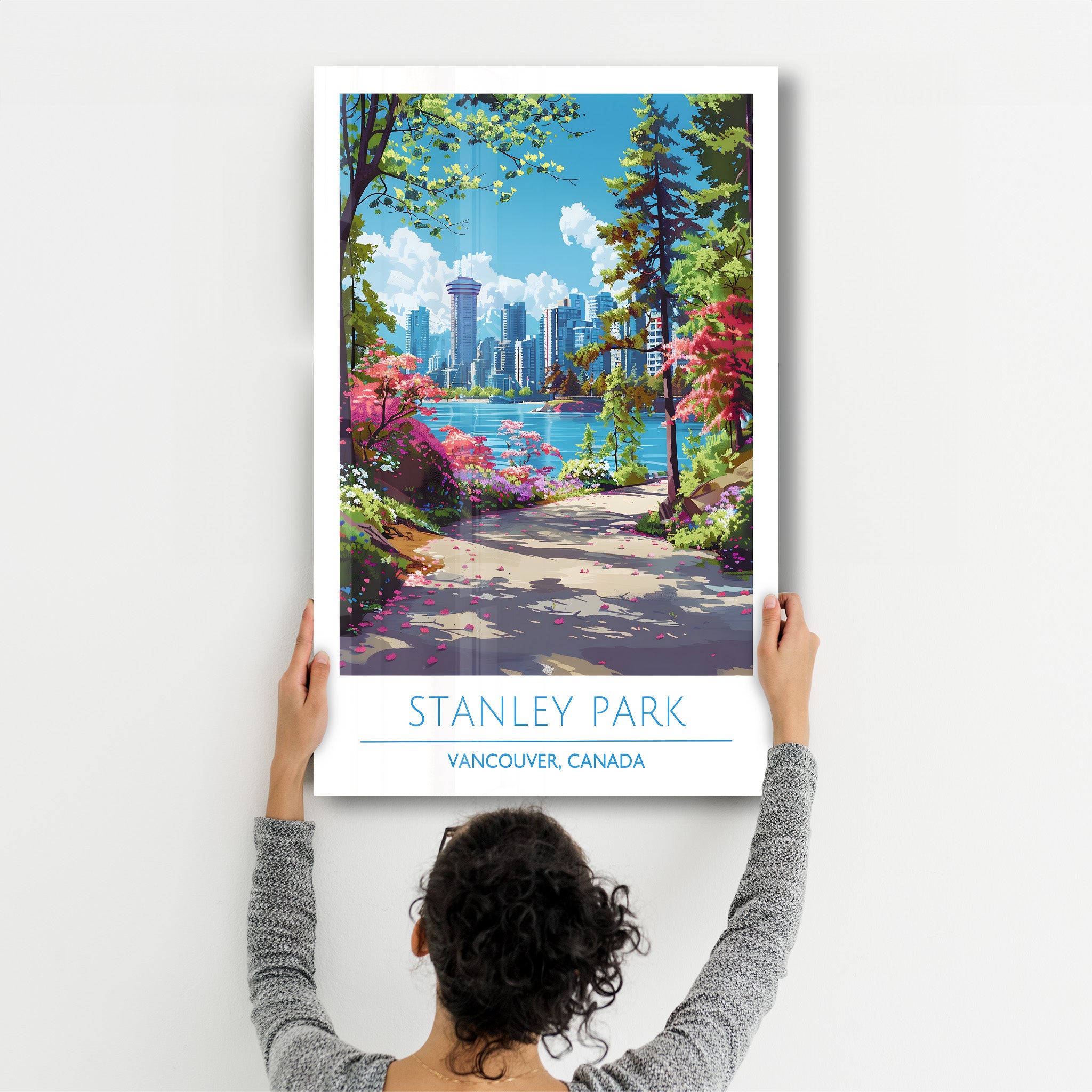 Stanley Park-Vancouver Kanada-Reiseposter | <tc>Glasbild</tc>