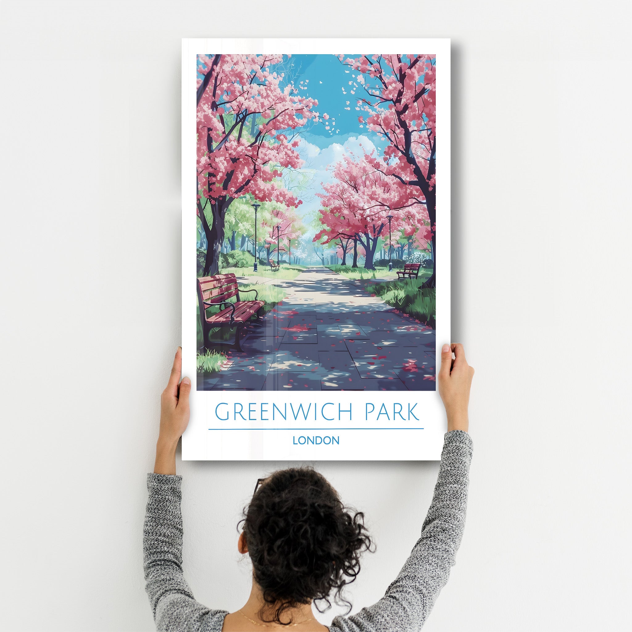 Greenwich Park London-Reiseposter | <tc>Glasbild</tc>