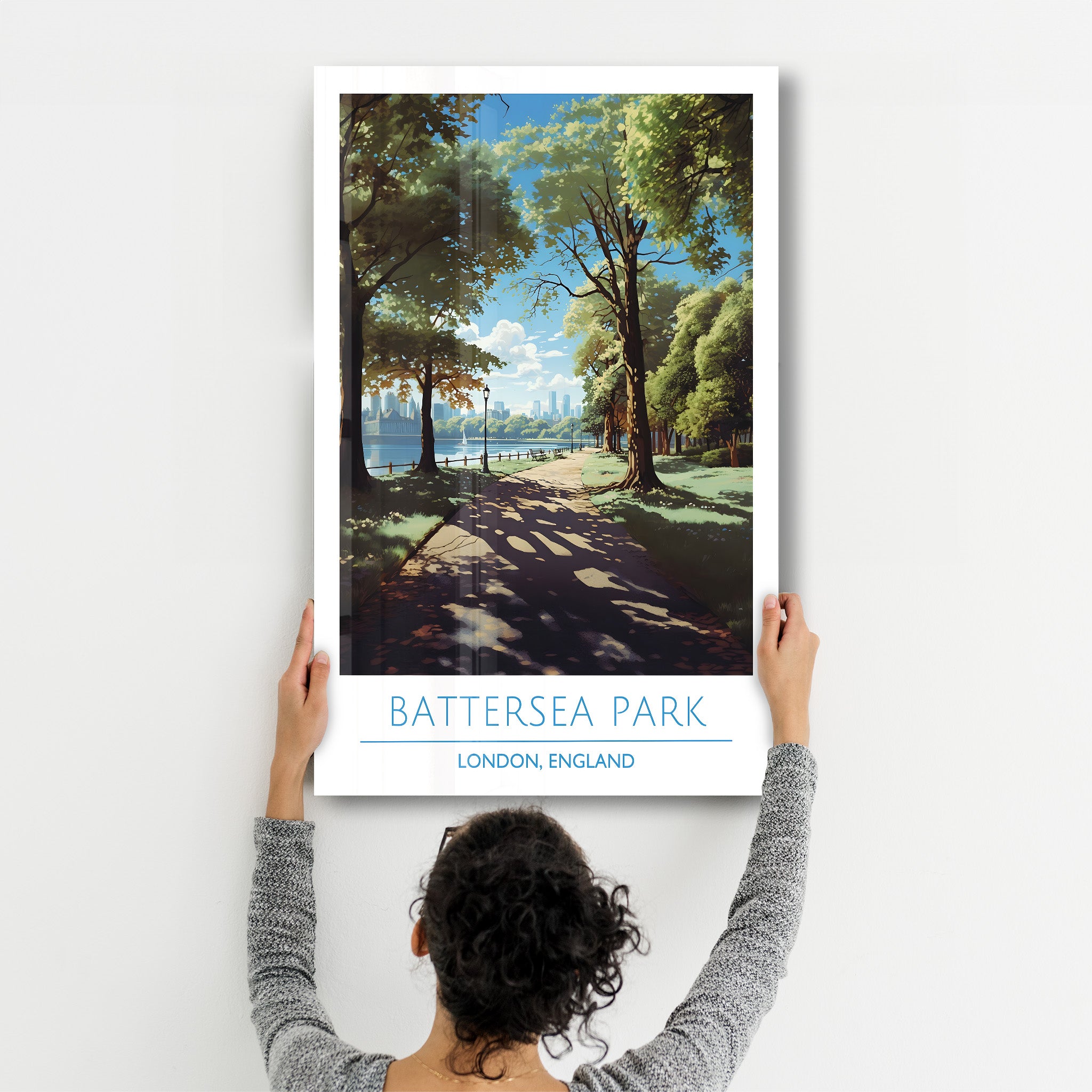 Battersea Park-London England-Travel Posters | Glass Wall Art