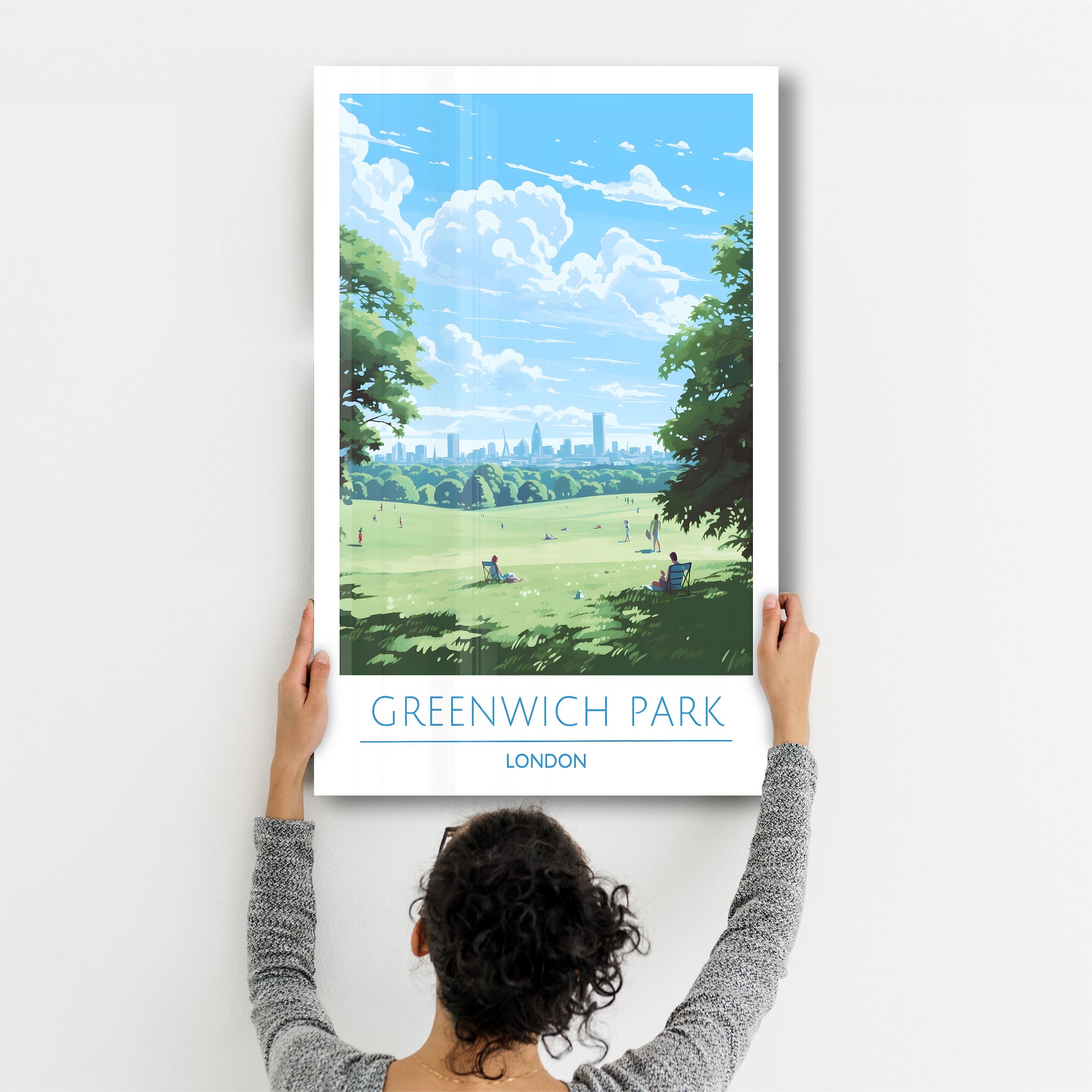 Greenwich Park London-Reiseposter | <tc>Glasbild</tc>