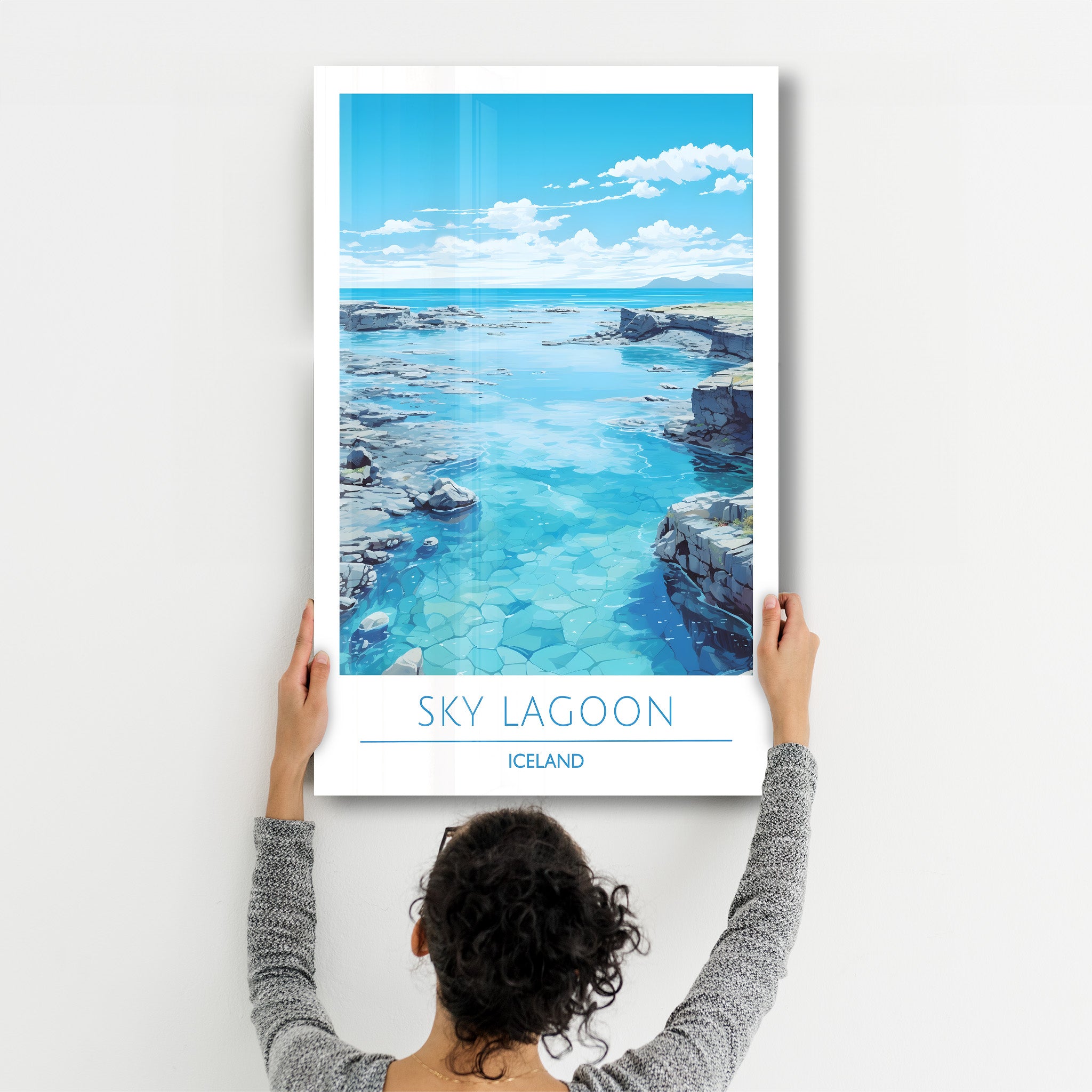 Sky Lagoon Islande-Affiches de voyage | Art mural en verre