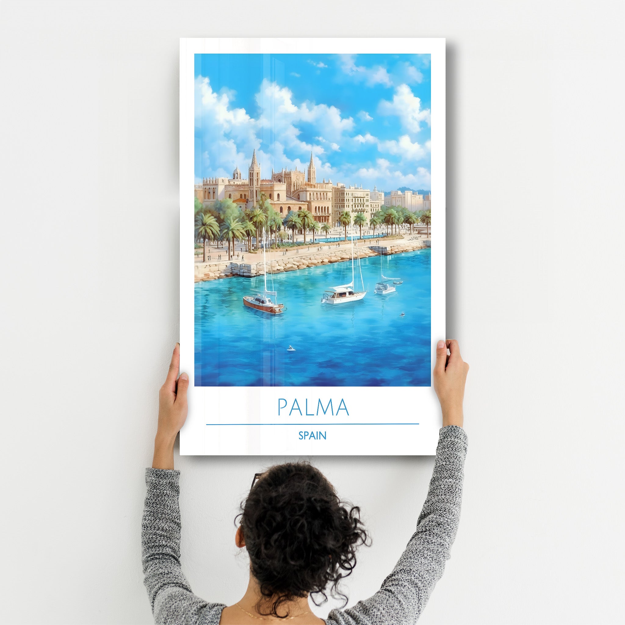 Palma Spanien-Reiseposter | <tc>Glasbild</tc>