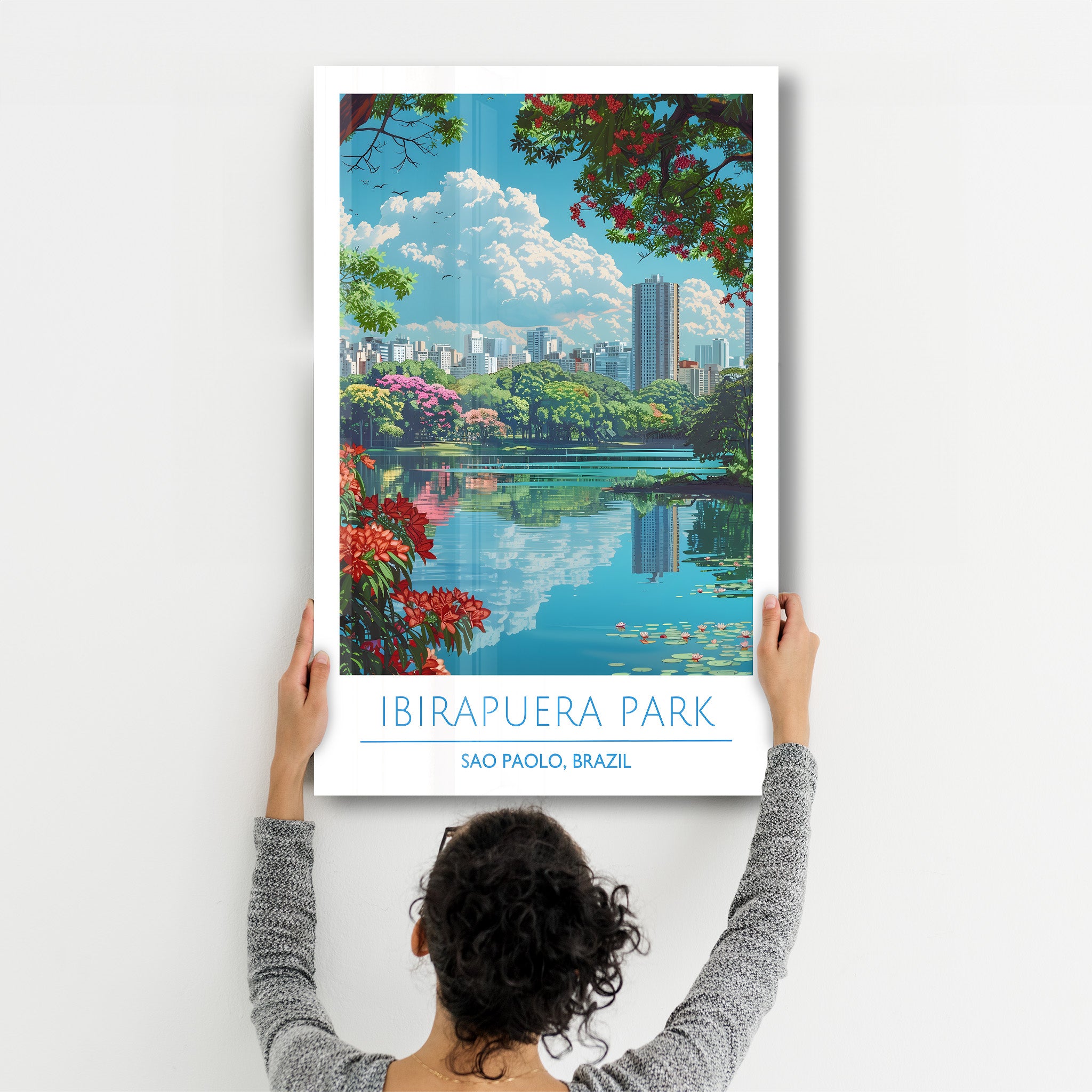 Ibirapuera Park-Sao Paolo Brazil-Travel Posters | Glass Wall Art