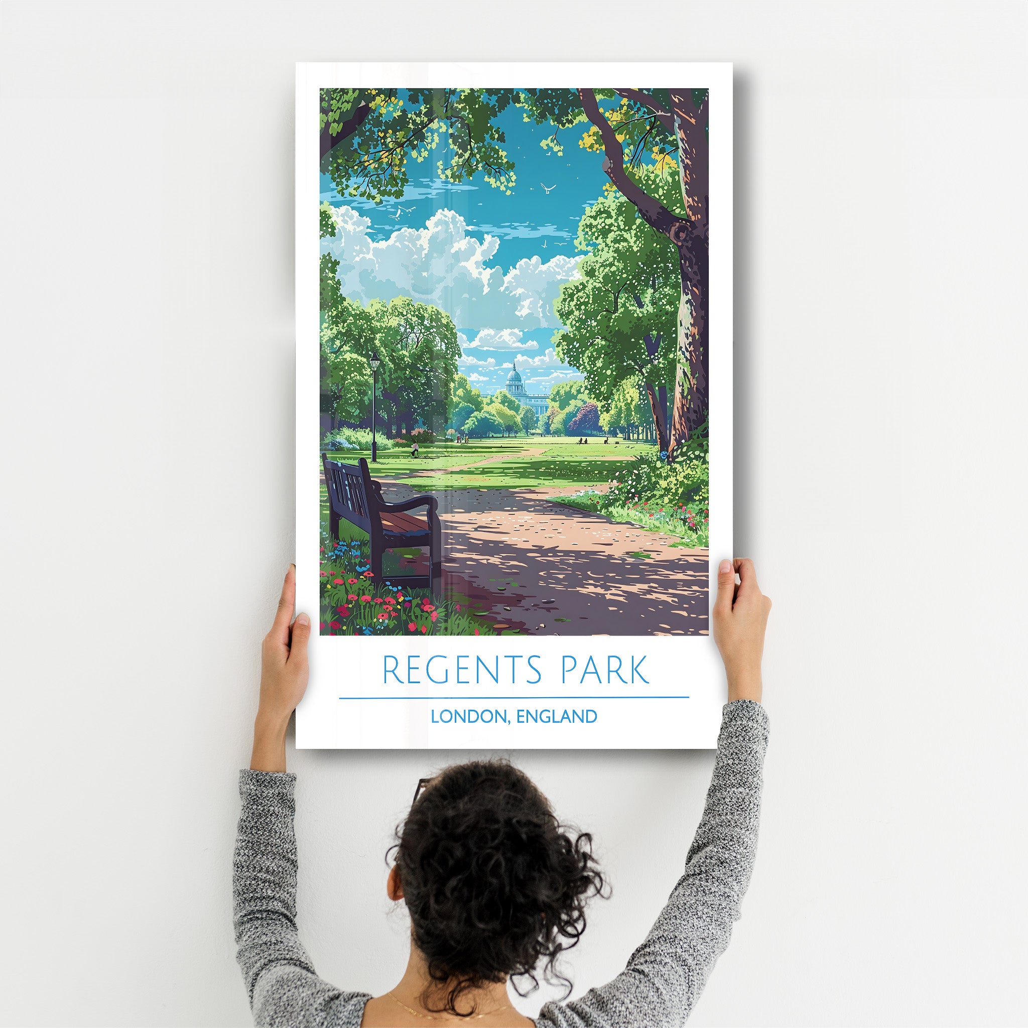 Regents Park-London England-Travel Posters | Glass Wall Art