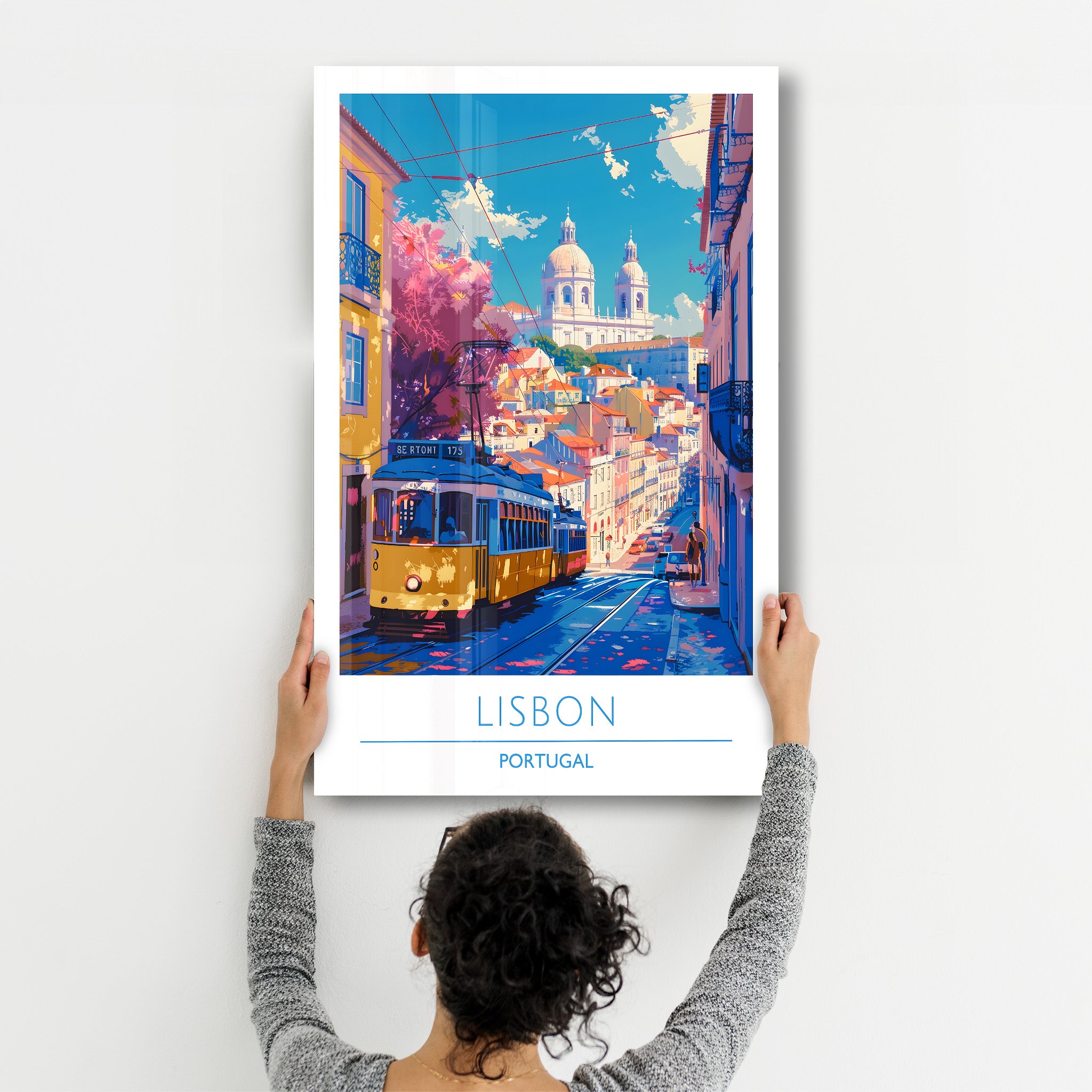 Lissabon Portugal-Reiseposter | <tc>Glasbild</tc>