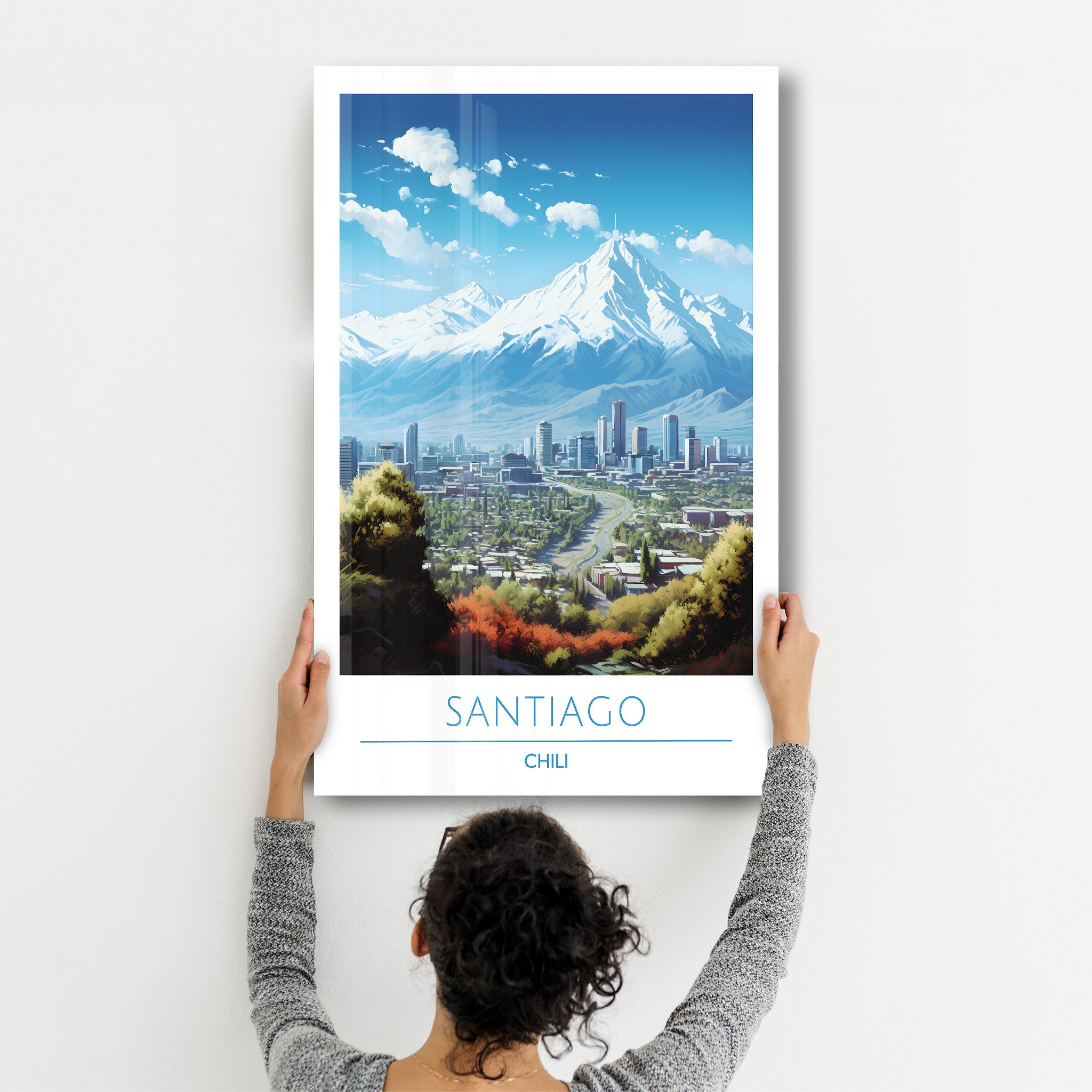 Santiago Chili-Travel Posters | Glass Wall Art