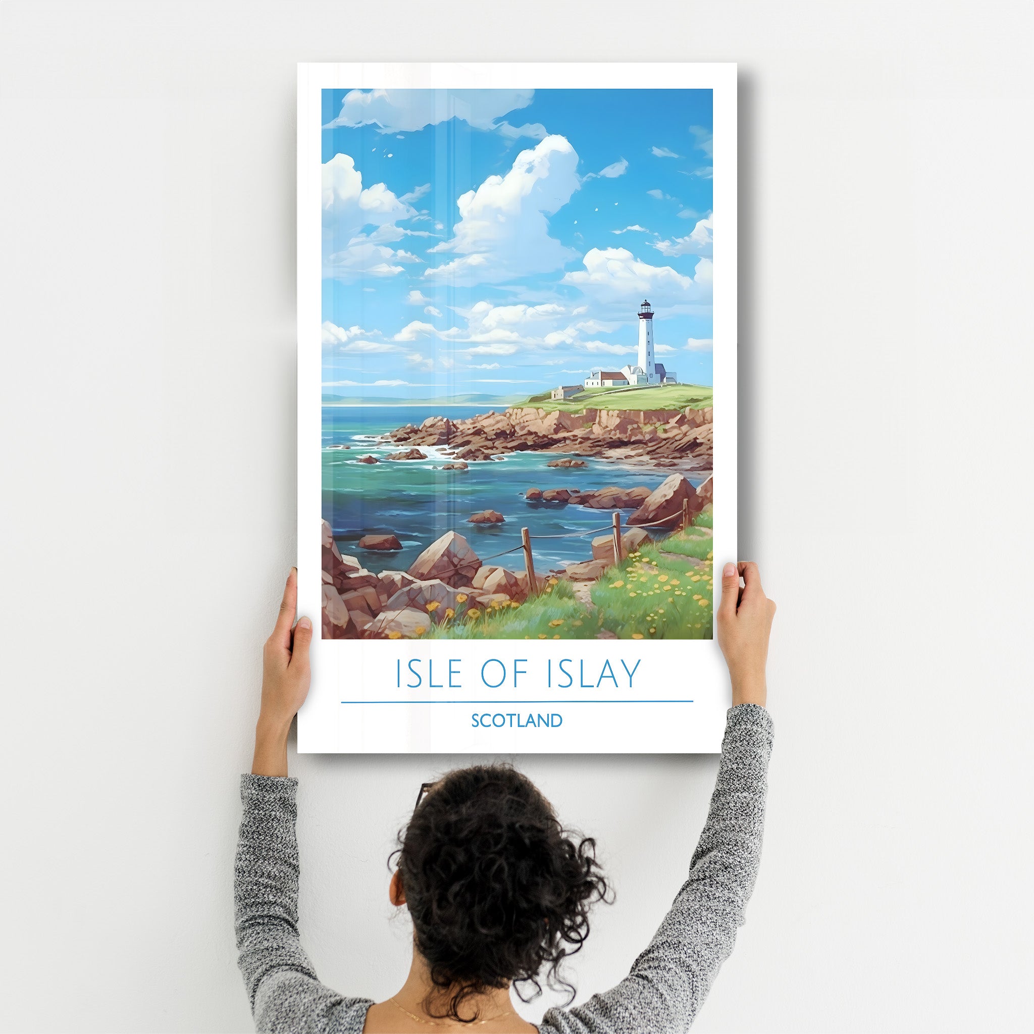 Isle Of Islay Schottland-Reiseposter | <tc>Glasbild</tc>