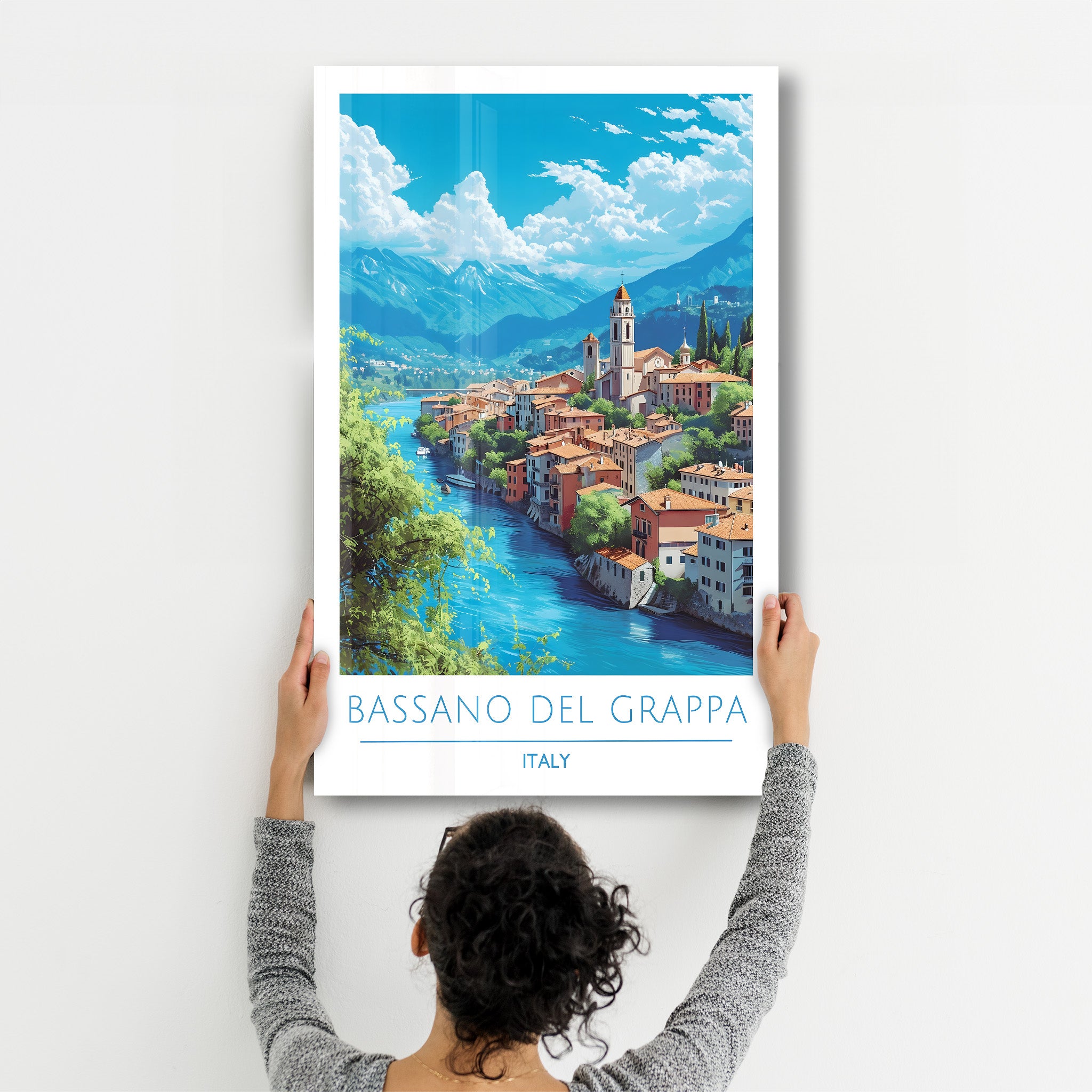 Bassano Del Grappa Italien-Reiseposter | <tc>Glasbild</tc>