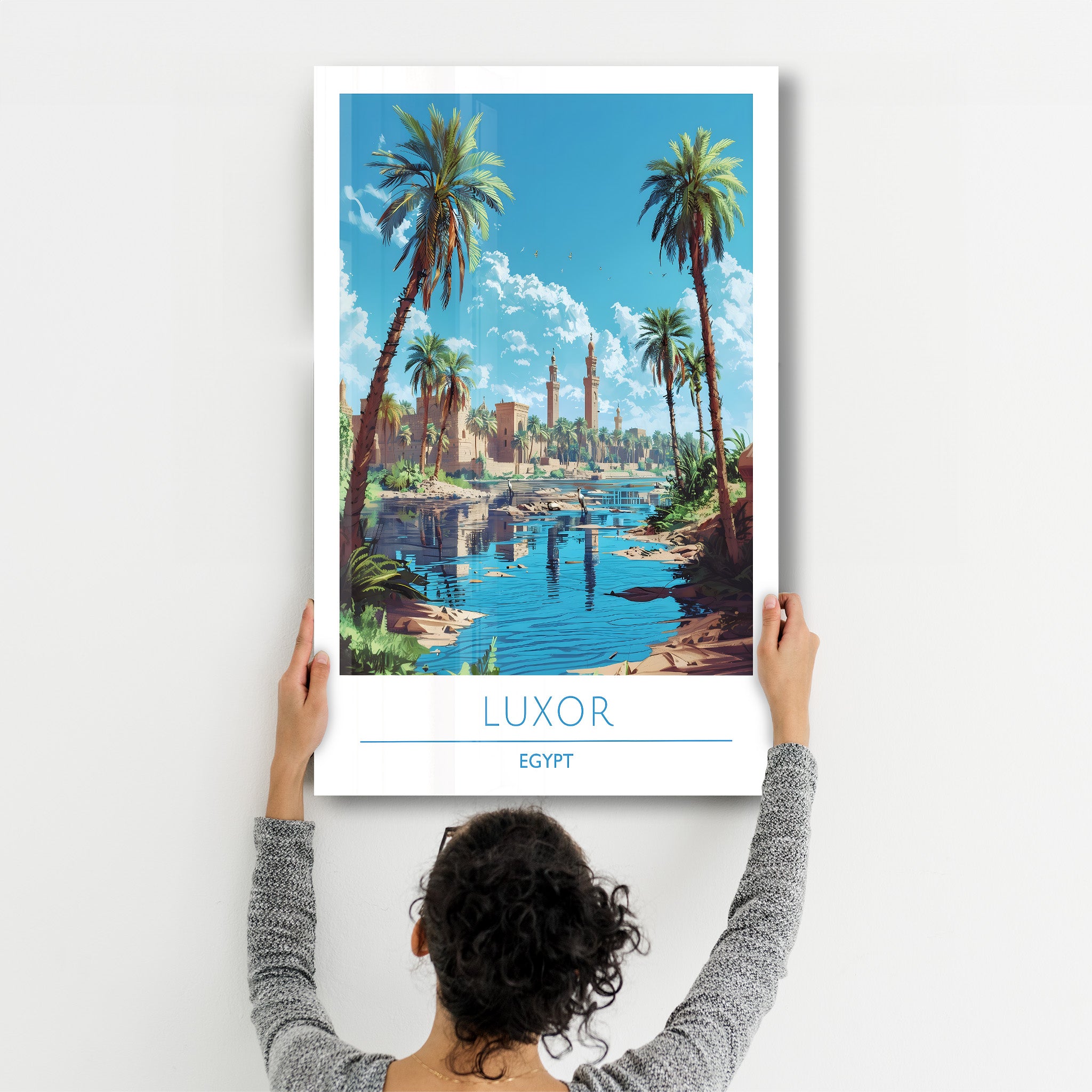 Luxor Ägypten-Reiseposter | <tc>Glasbild</tc>