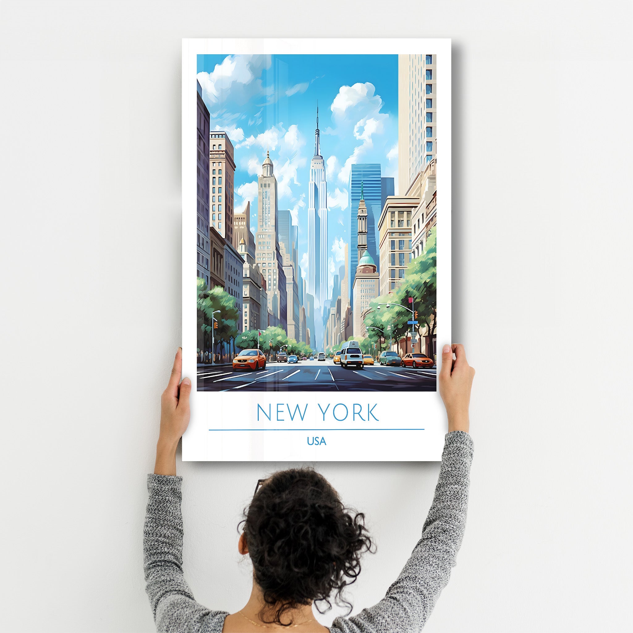 New York USA-Affiches de voyage | Art mural en verre