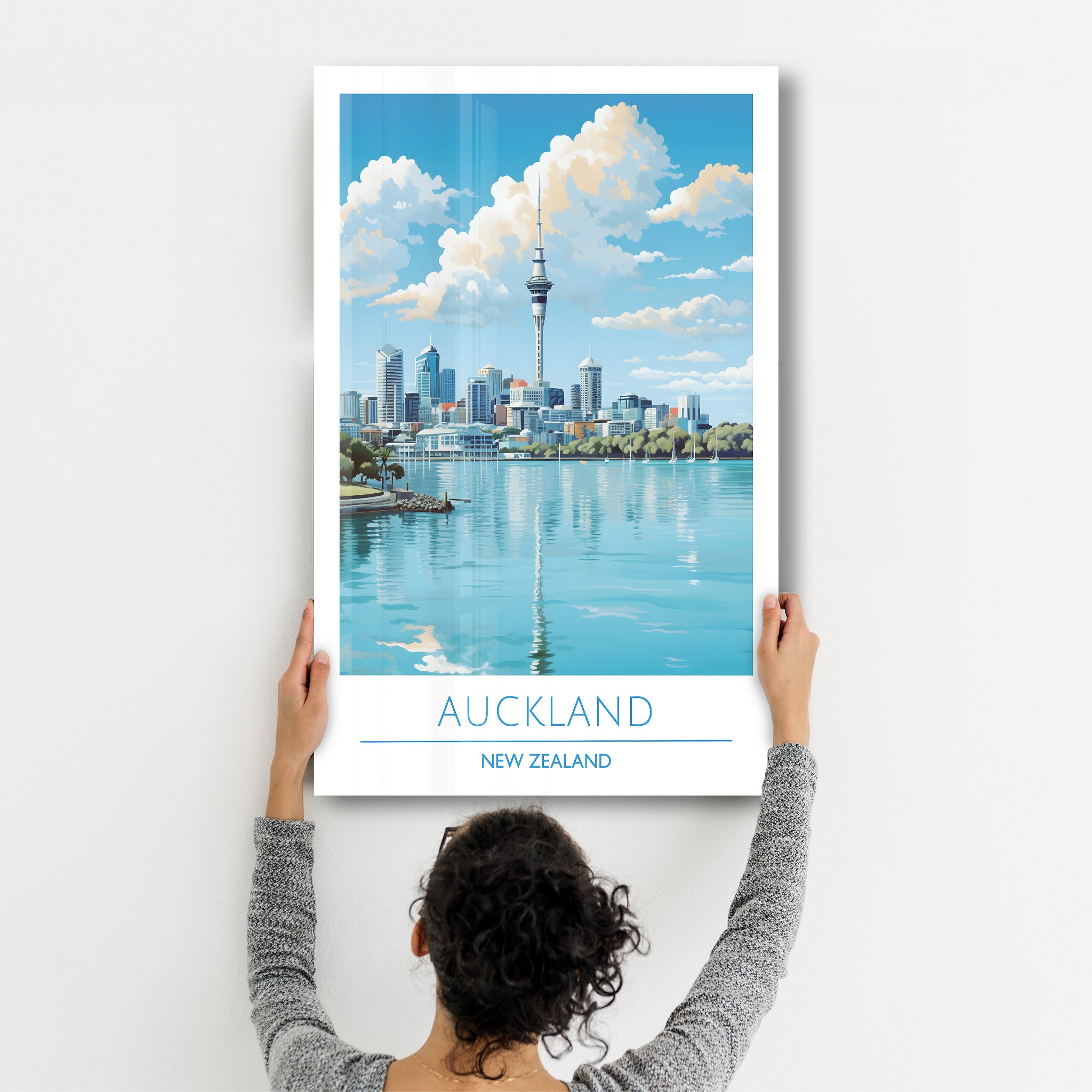 Auckland New Zealand-Travel Posters | Glass Wall Art