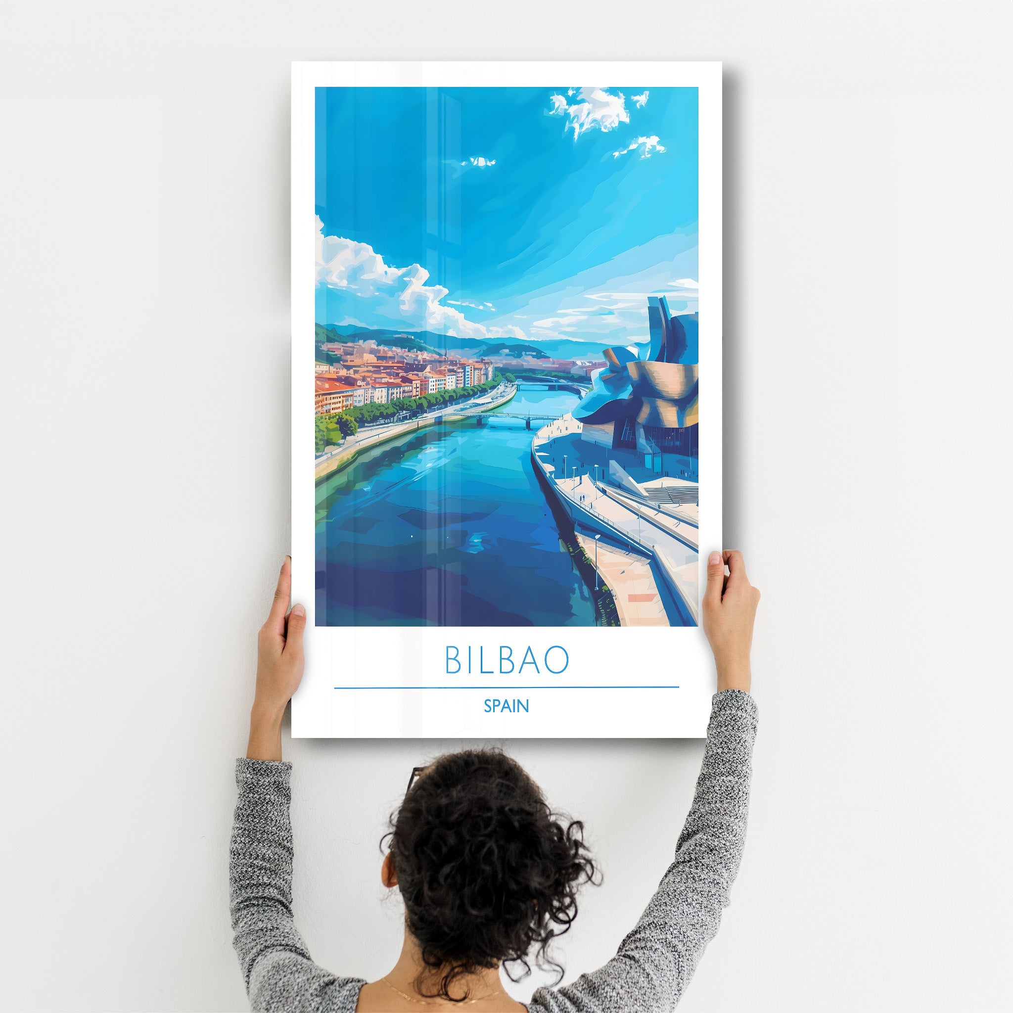 Bilbao Spanien-Reiseposter | <tc>Glasbild</tc>