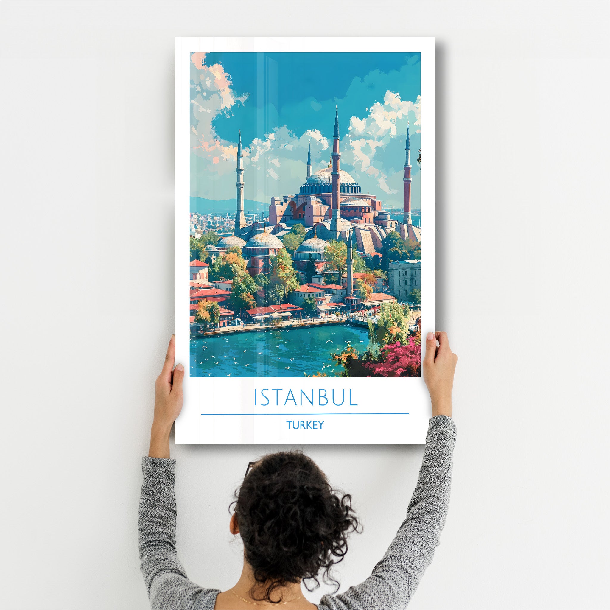 Istanbul Türkei-Reiseposter | <tc>Glasbild</tc>