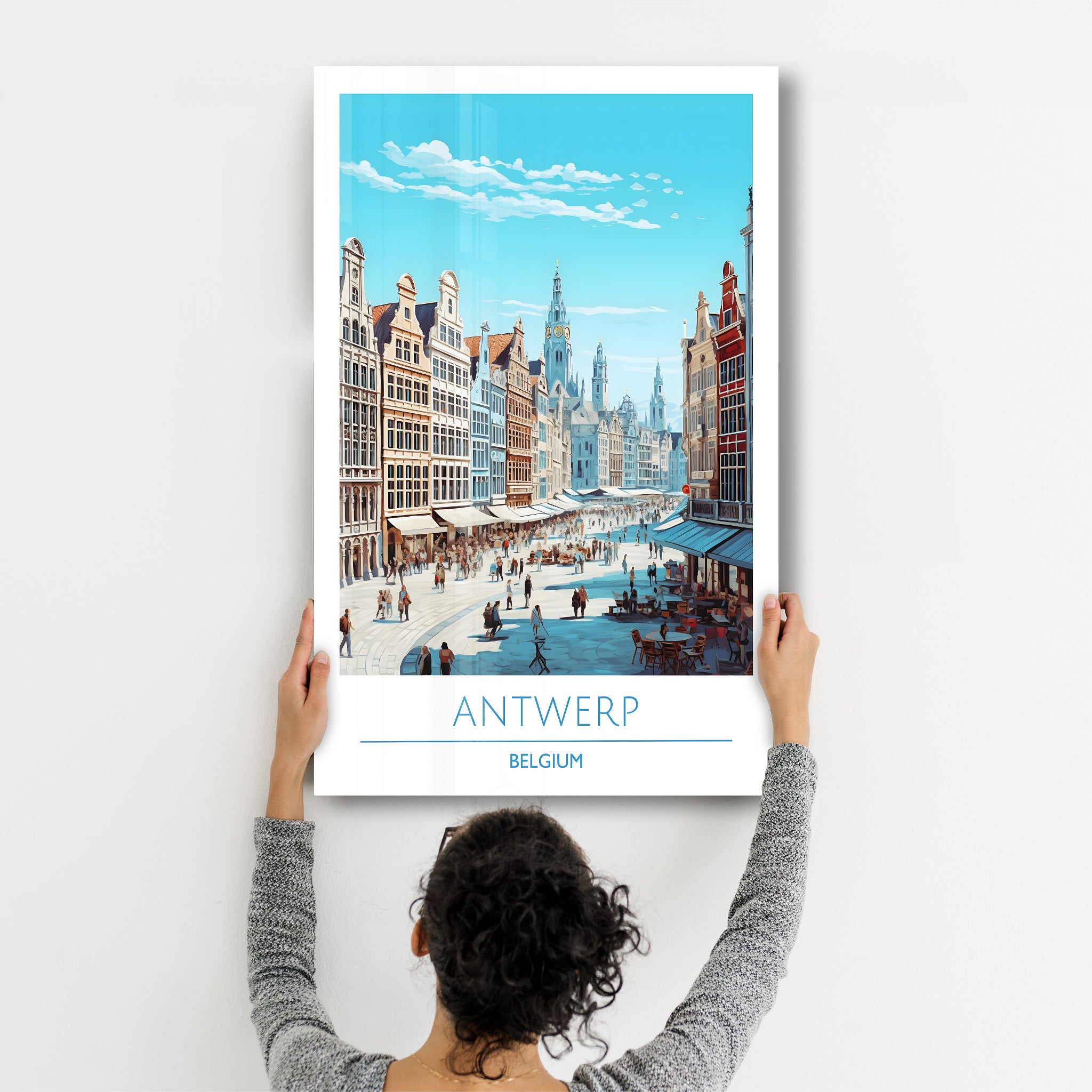 Anvers Belgique-Affiches de voyage | Art mural en verre